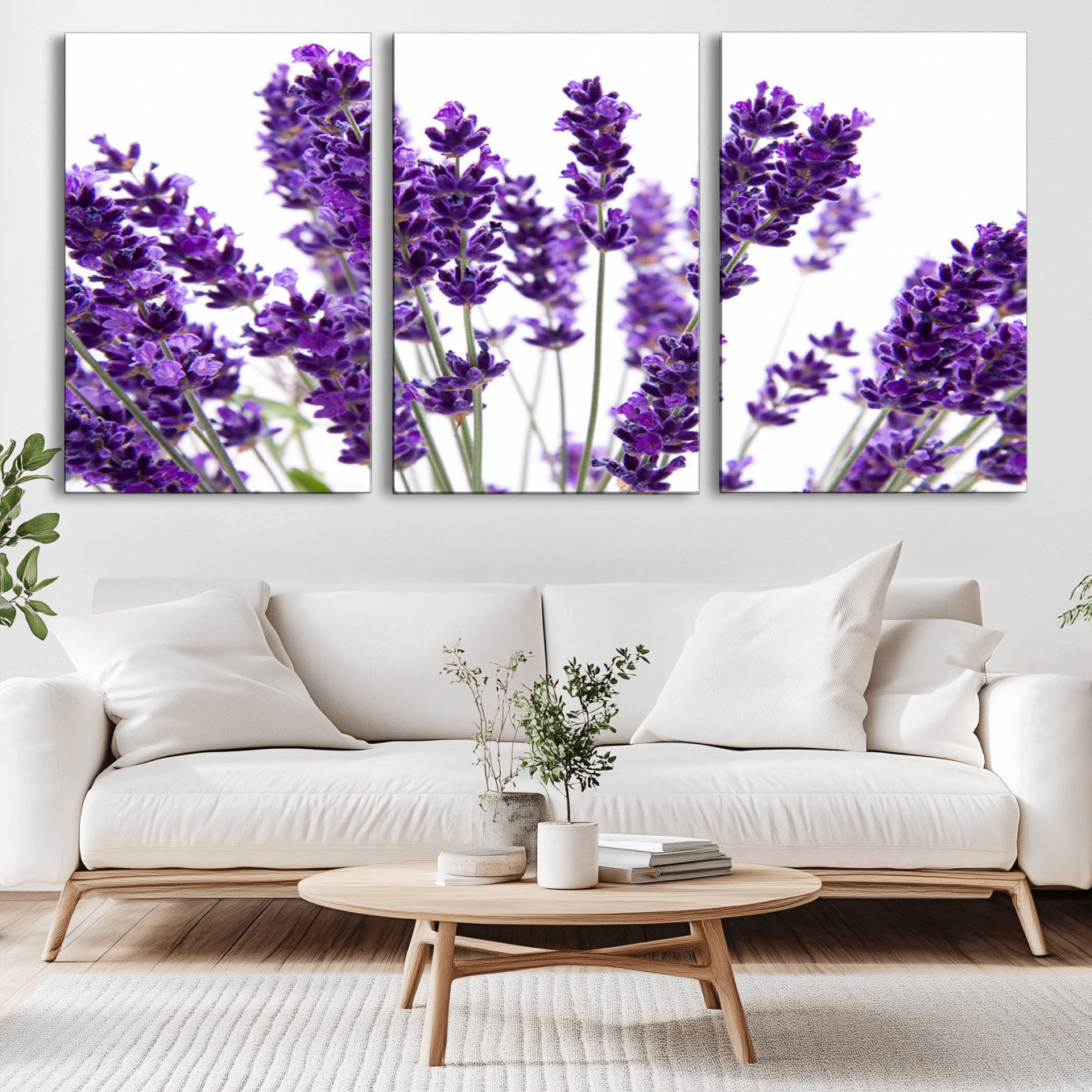 -Lavender Flower Wall Art Canvas Print