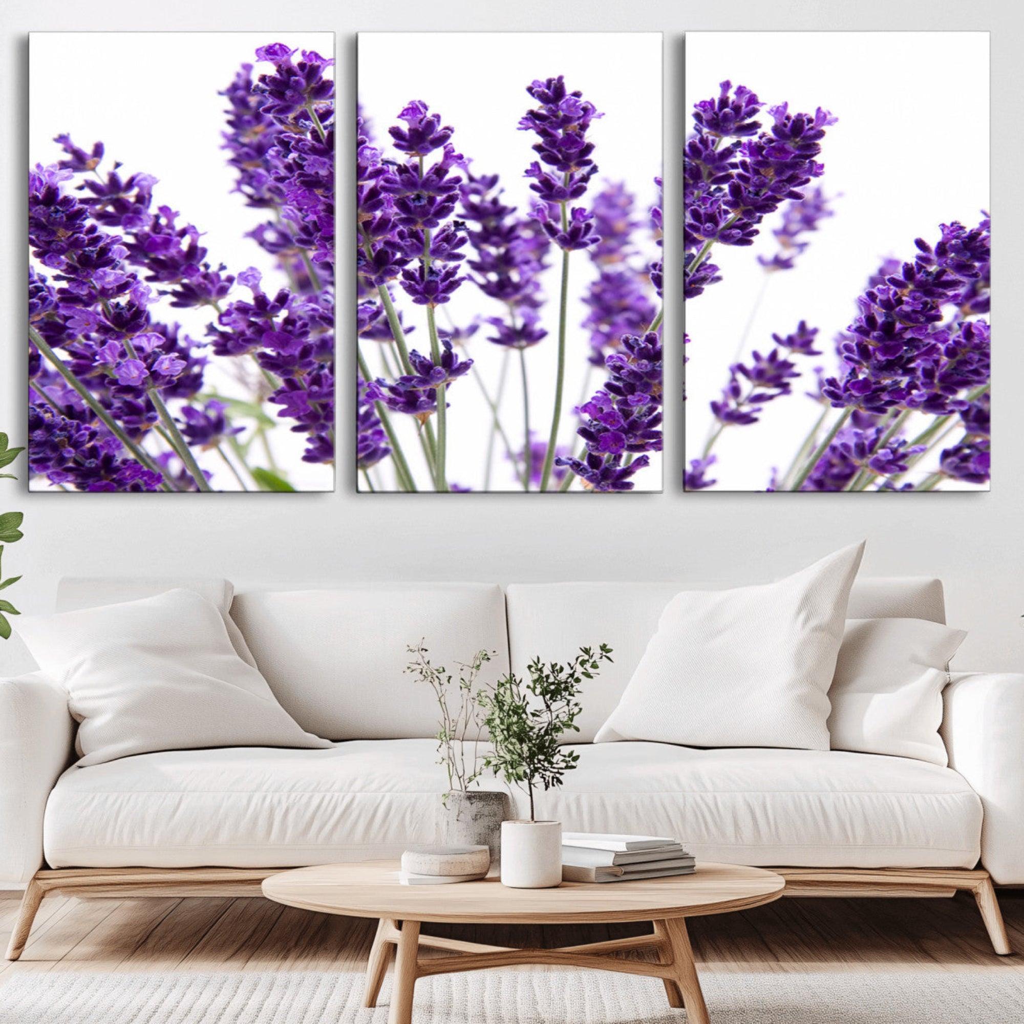 76859-MGV-CV-36X24-Lavender Flower Wall Art Canvas Print