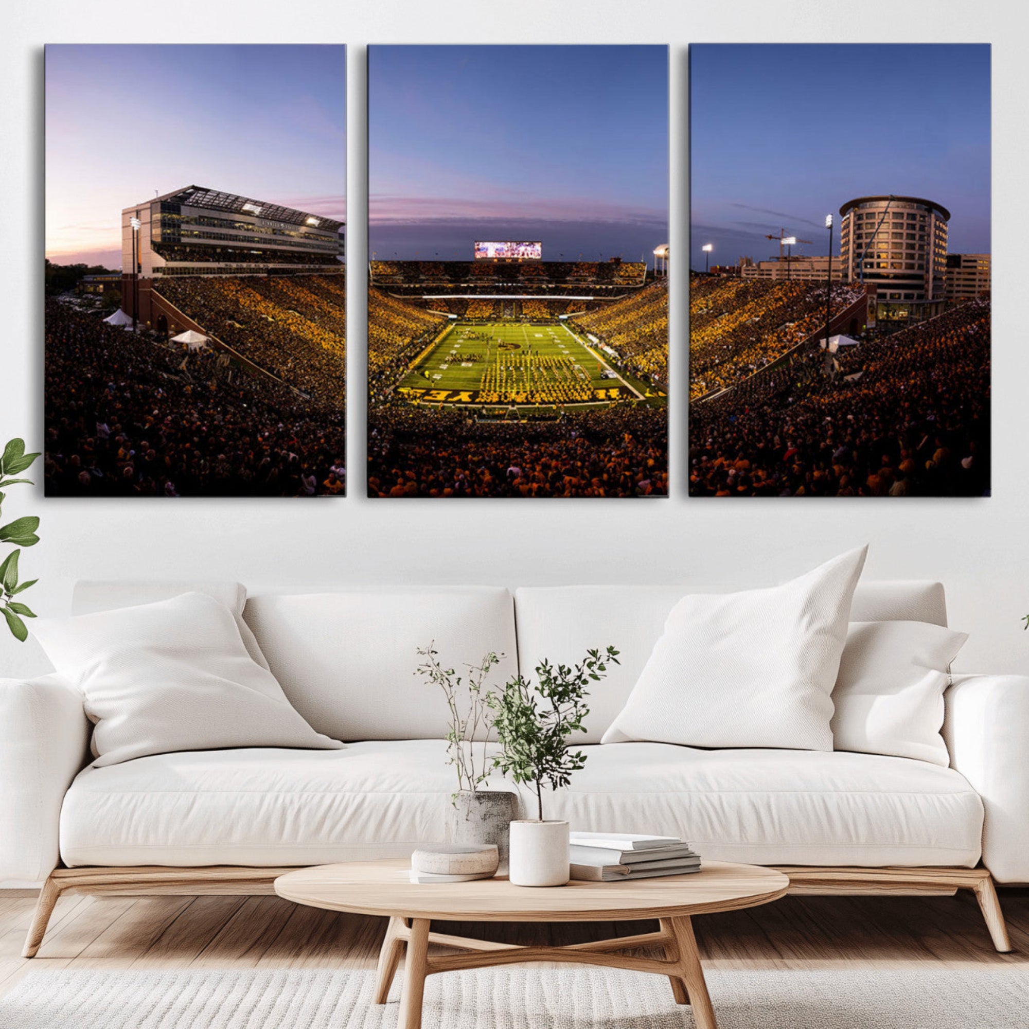 82557-MGV-CV-36X24-Iowa Hawkeyes Kinnick Stadium Wall Art Canvas Print, Framed Iowa Hawkeyes Kinnick Stadium Canvas