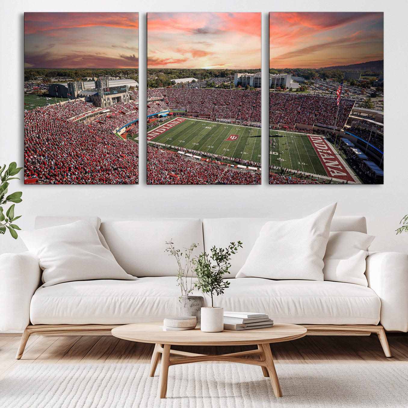 51135-MGV-CV-36X24-Indiana Memorial Stadium Wall Art Canvas Print, Framed Studium Canvas Art, Indiana Memorial Stadium