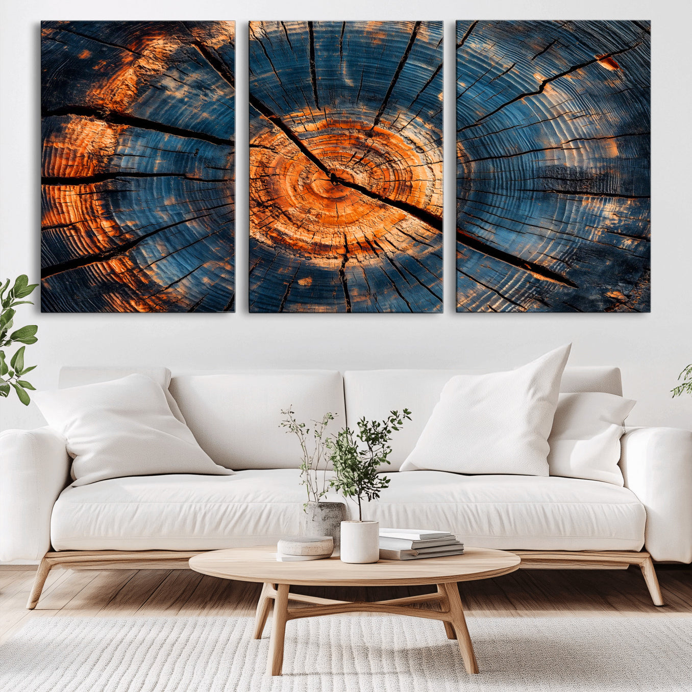 81894502-MGV-CV-36X24-Burnt Wood Wall Art Canvas Print – Framed Aged Timber Rustic Tree Artwork Perfect for Home, Office, Living Room