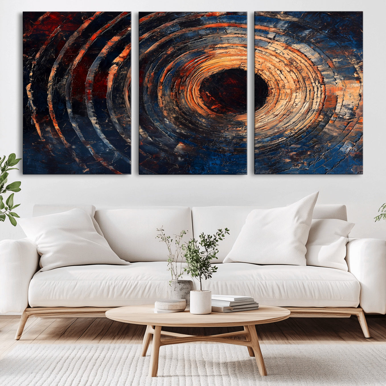 10017879-MGV-CV-36X24-Wood Tree Ring Wall Art Canvas Print – Framed Natural Wood Artwork, Rustic Tree Slice Perfect Decor for Home, Office