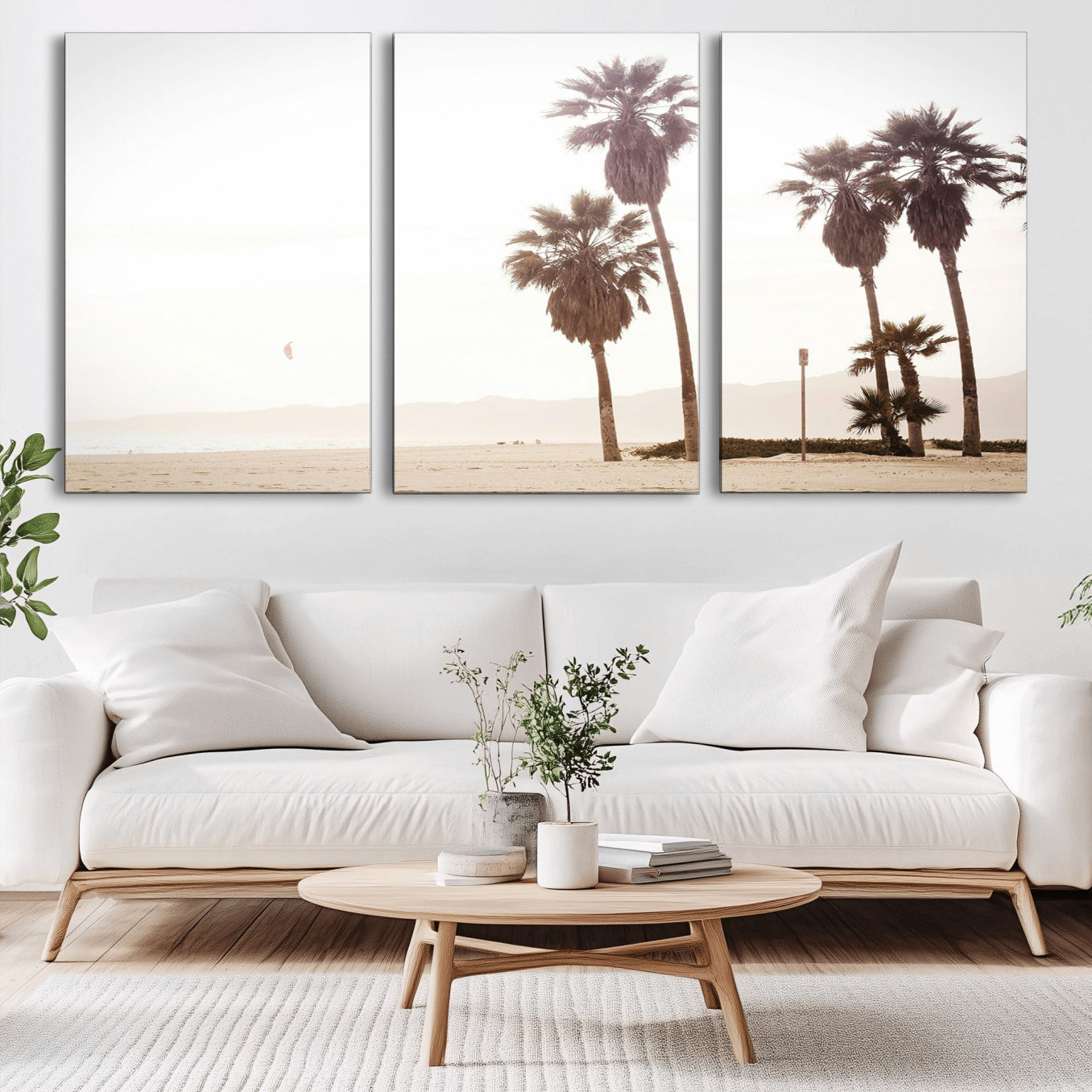 48255923-MGV-CV-36X24-Coastal Light Wall Art Canvas Print – Relaxing Shoreline Minimalist Ocean Tropical Serenity Artwork for Home, Office