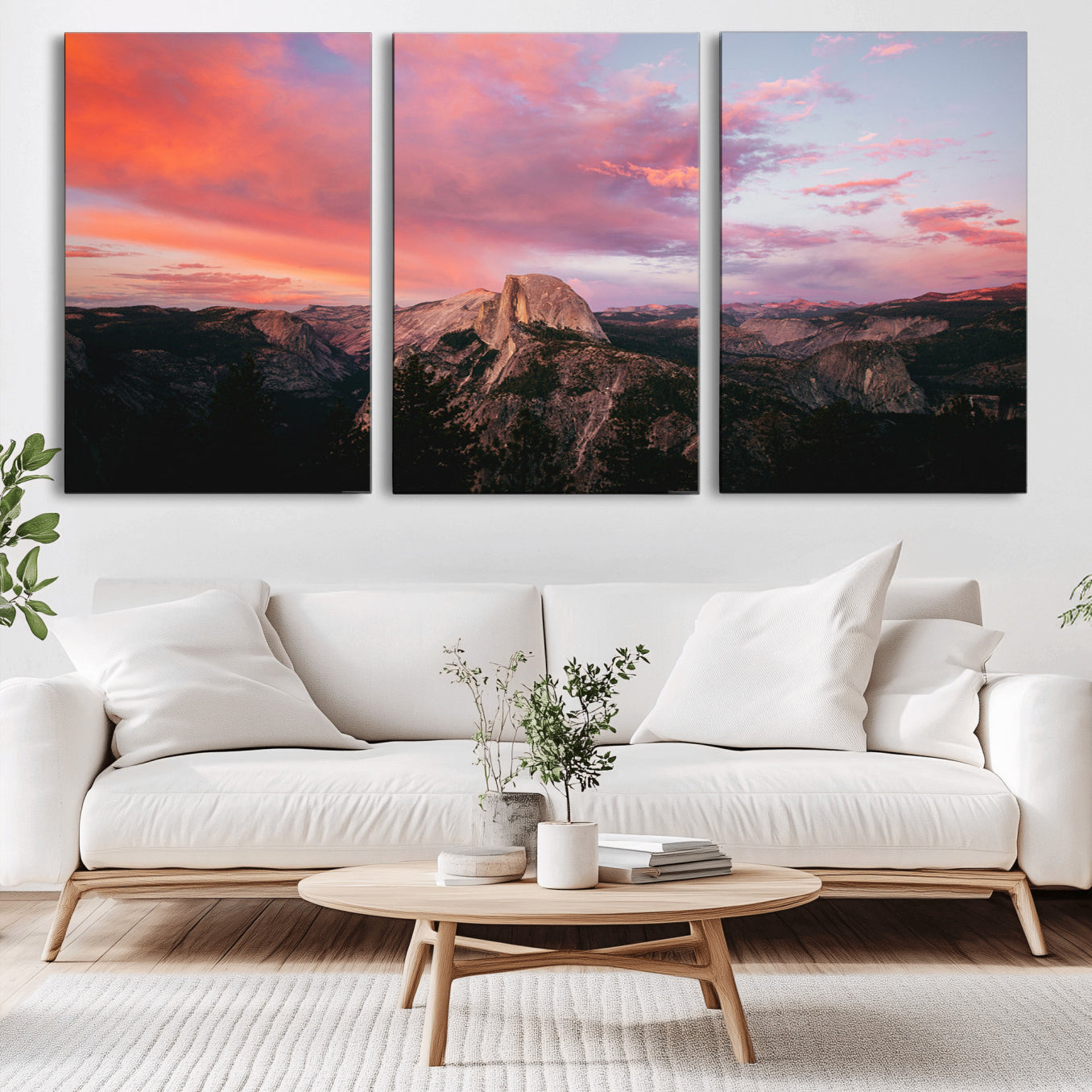 32786115-MGV-CV-36X24-Half Dome Wall Art Canvas Print – Framed Yosemite National Park Dramatic Sunset Adventurous Wilderness Artwork for Home, Office