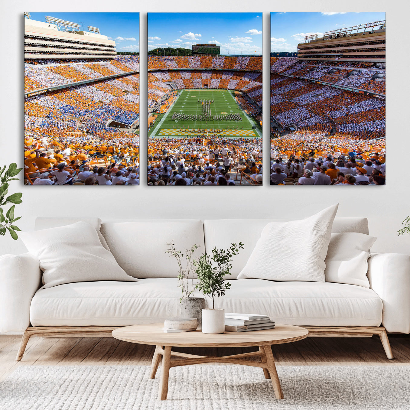 Tennessee Neyland Stadium Wall Art Print, Sports Arena Canvas Wall Art, Panoramic Stadium Canvas Print, Modern Athletic Field Art Printing