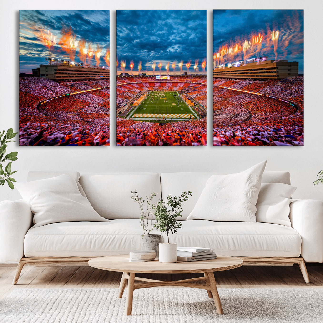 94266219-MGV-CV-36X24-Tennessee Neyland Stadium Wall Art, Sports Arena Canvas Print, Panoramic Stadium Artwork for Home, Office