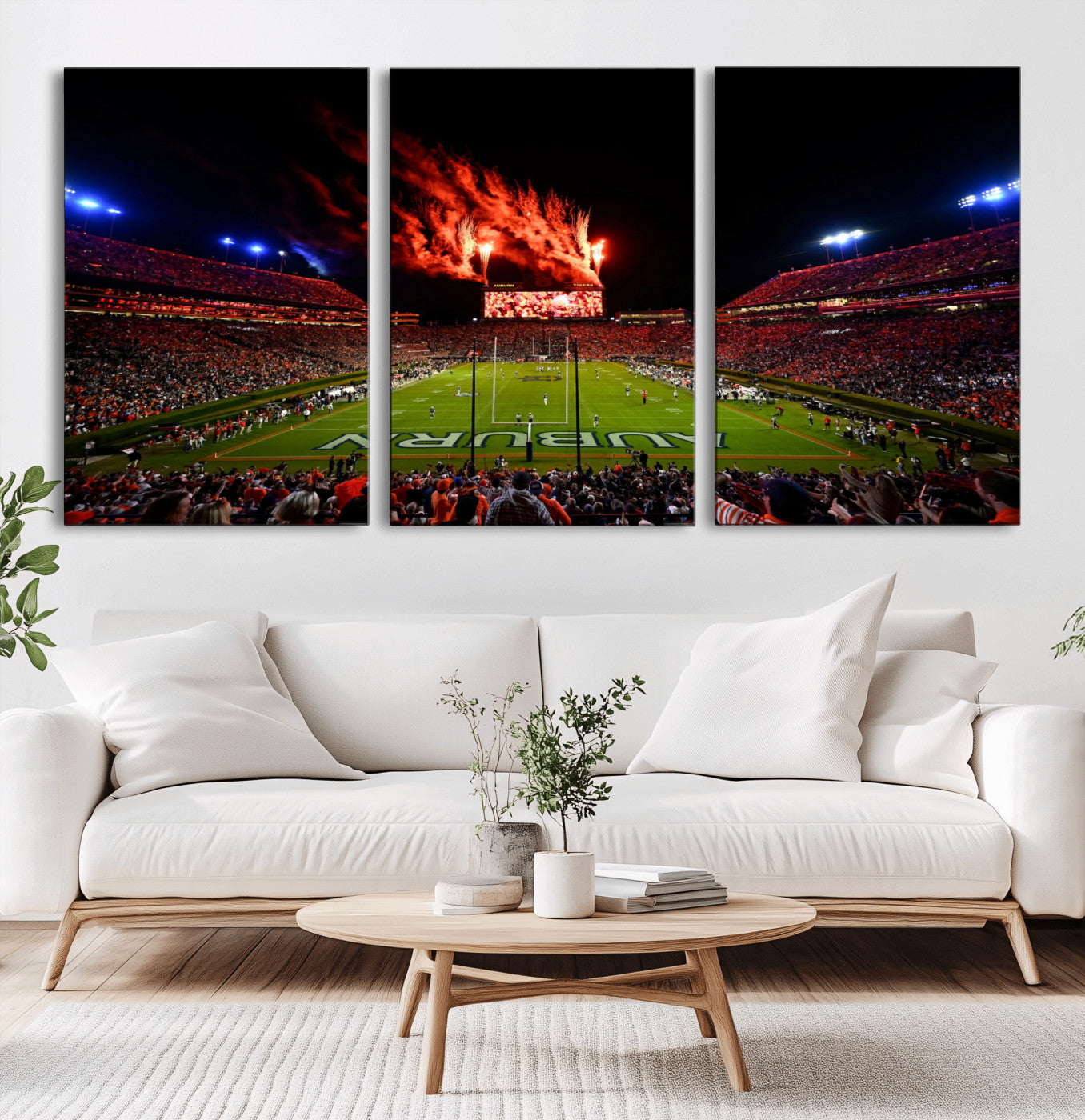 59046876-MGV-CV-36X24-Jordan-Hare Stadium Wall Art Canvas Print, Football Stadium Aerial View, College Sports Art for Man Cave or Game Room (Copy)