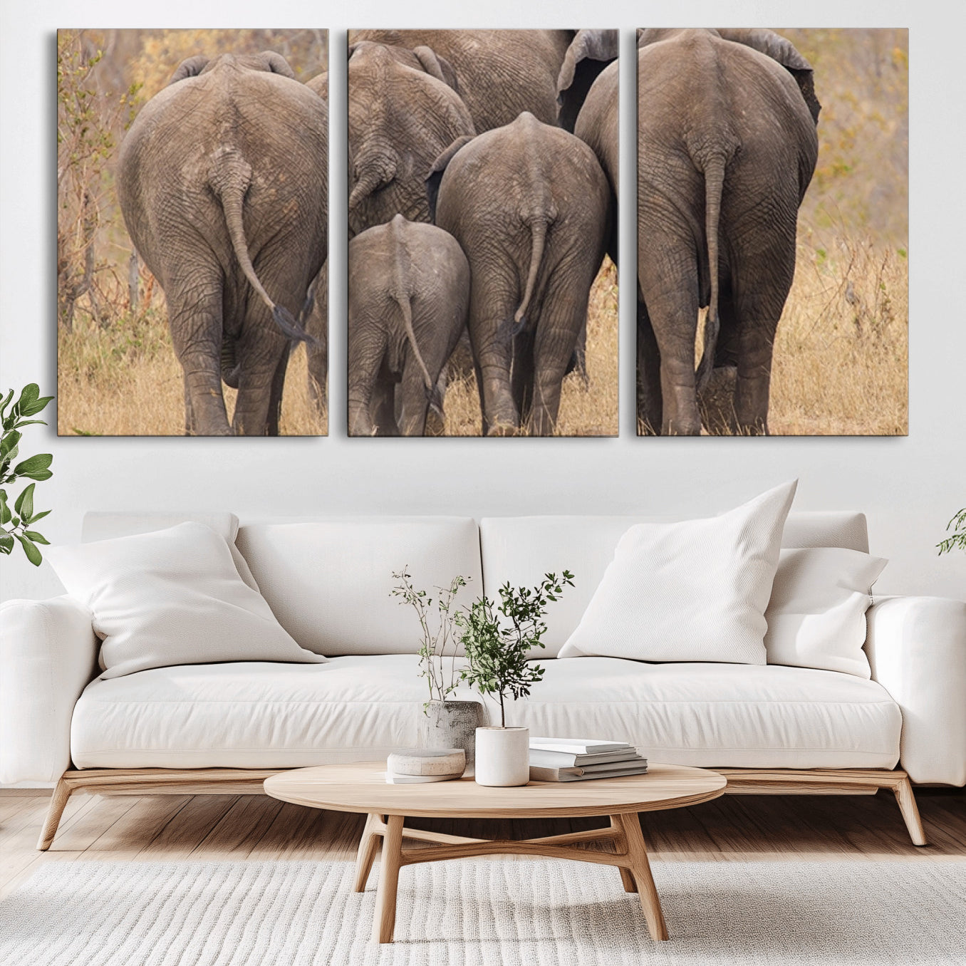 -Wild Elephant Wall Art Canvas Print