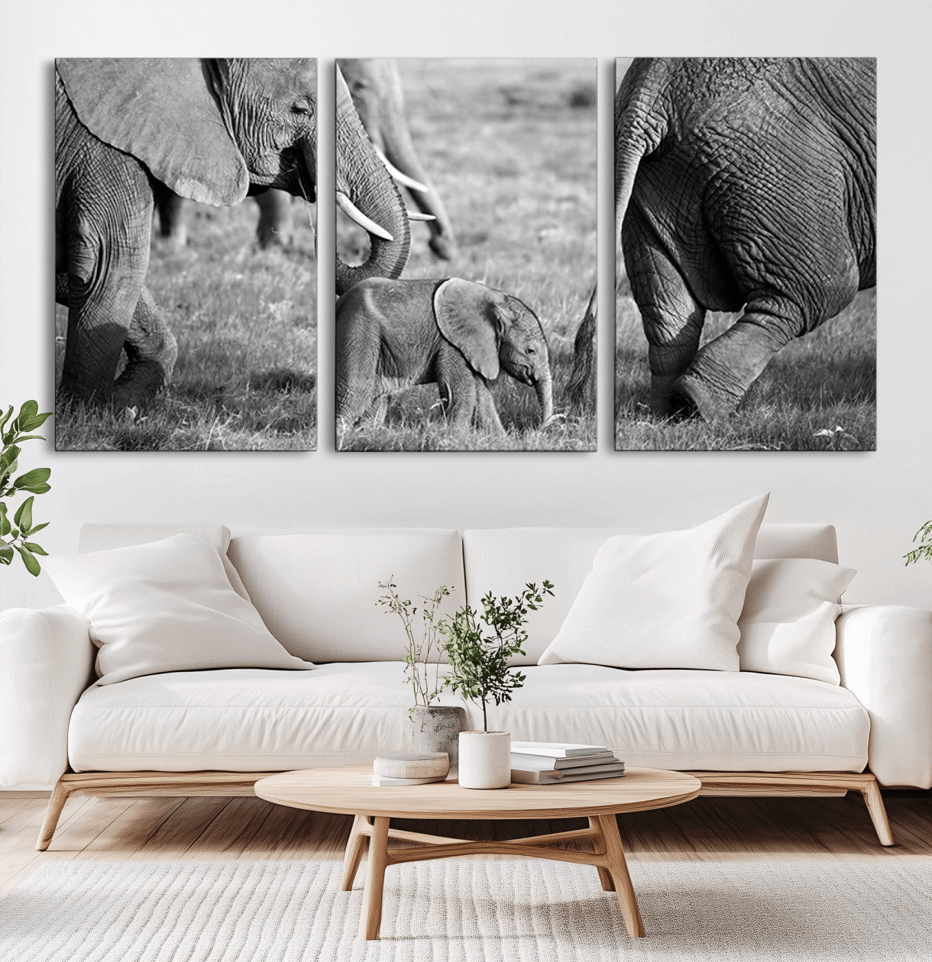 95787-MGV-CV-36X24-Wild Elephant Wall Art Canvas Print