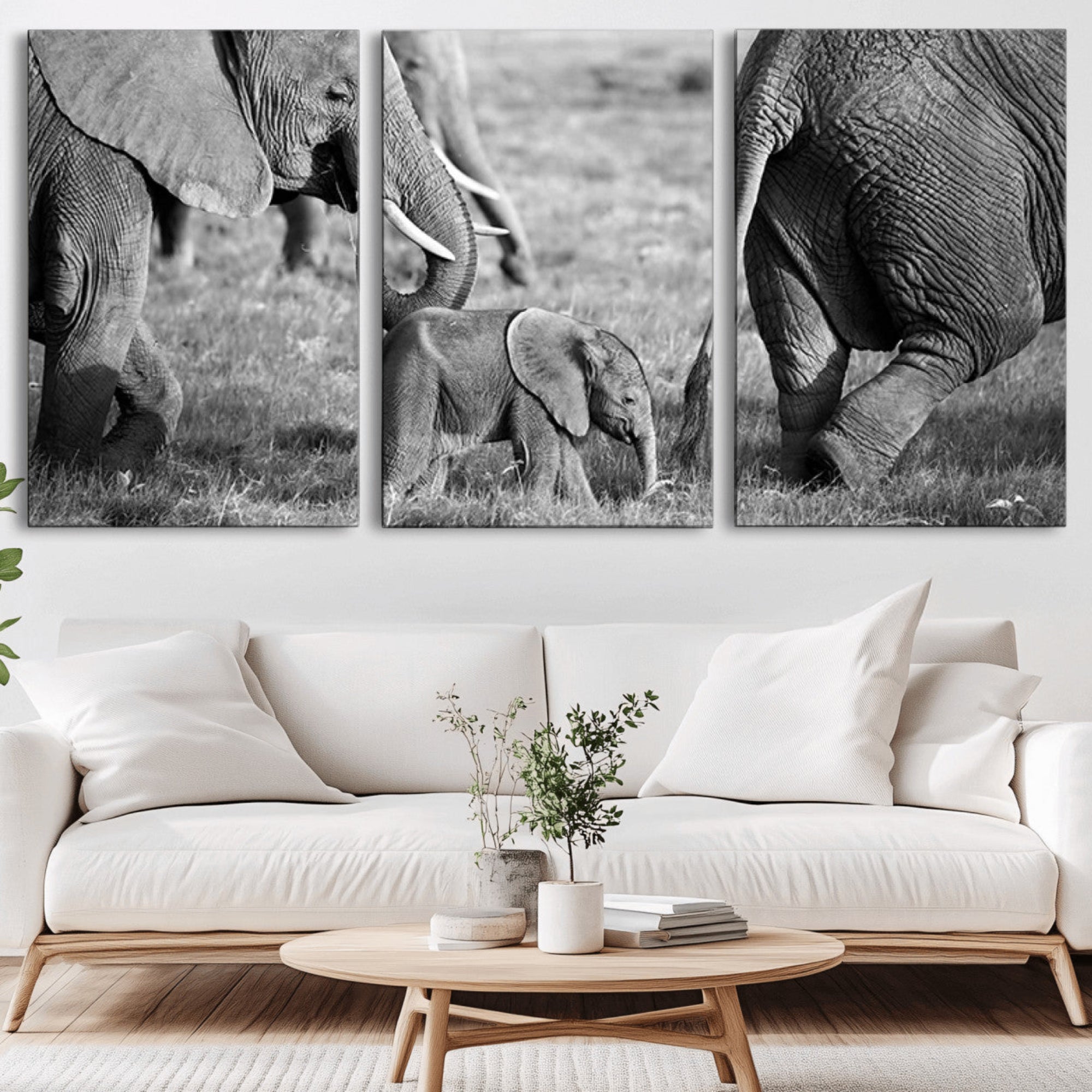 95787-MGV-CV-36X24-Wild Elephant Wall Art Canvas Print