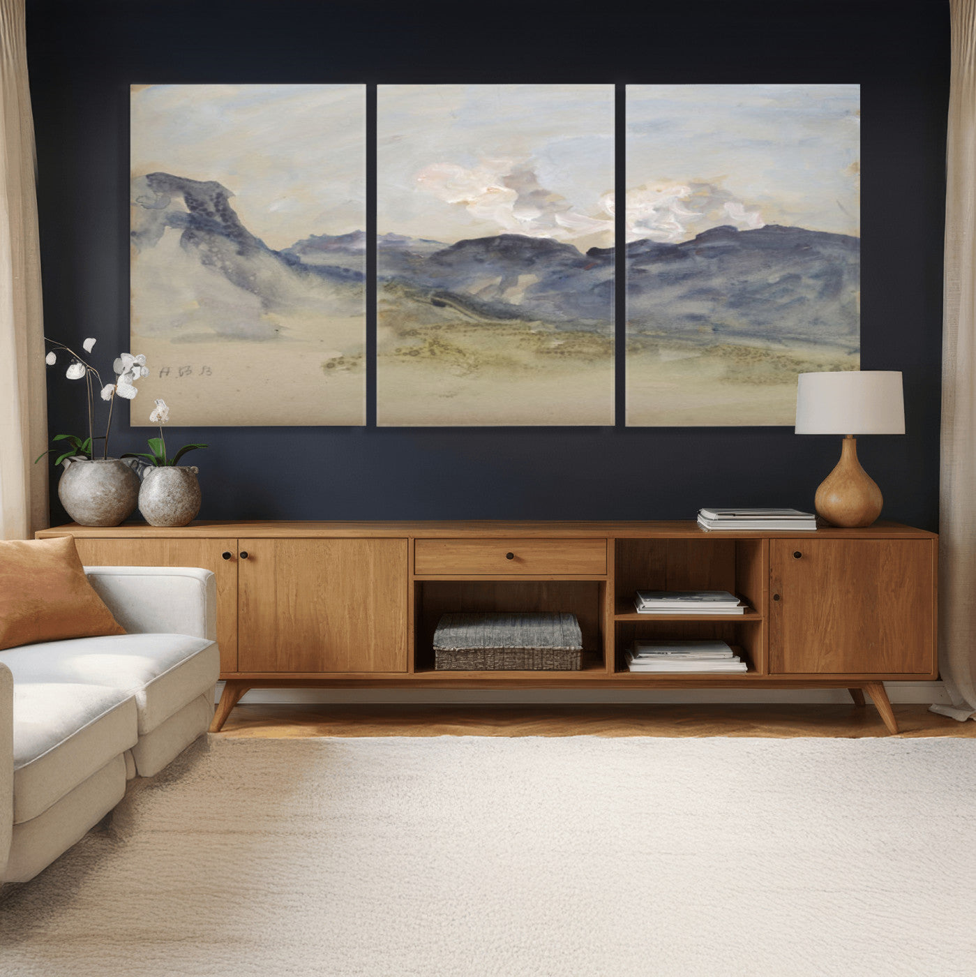 14644686-MGV-CV-36X24 - Alps Hercules Brabazon Brabazon Abstract Wall Art Canvas Print for Modern Home Decor