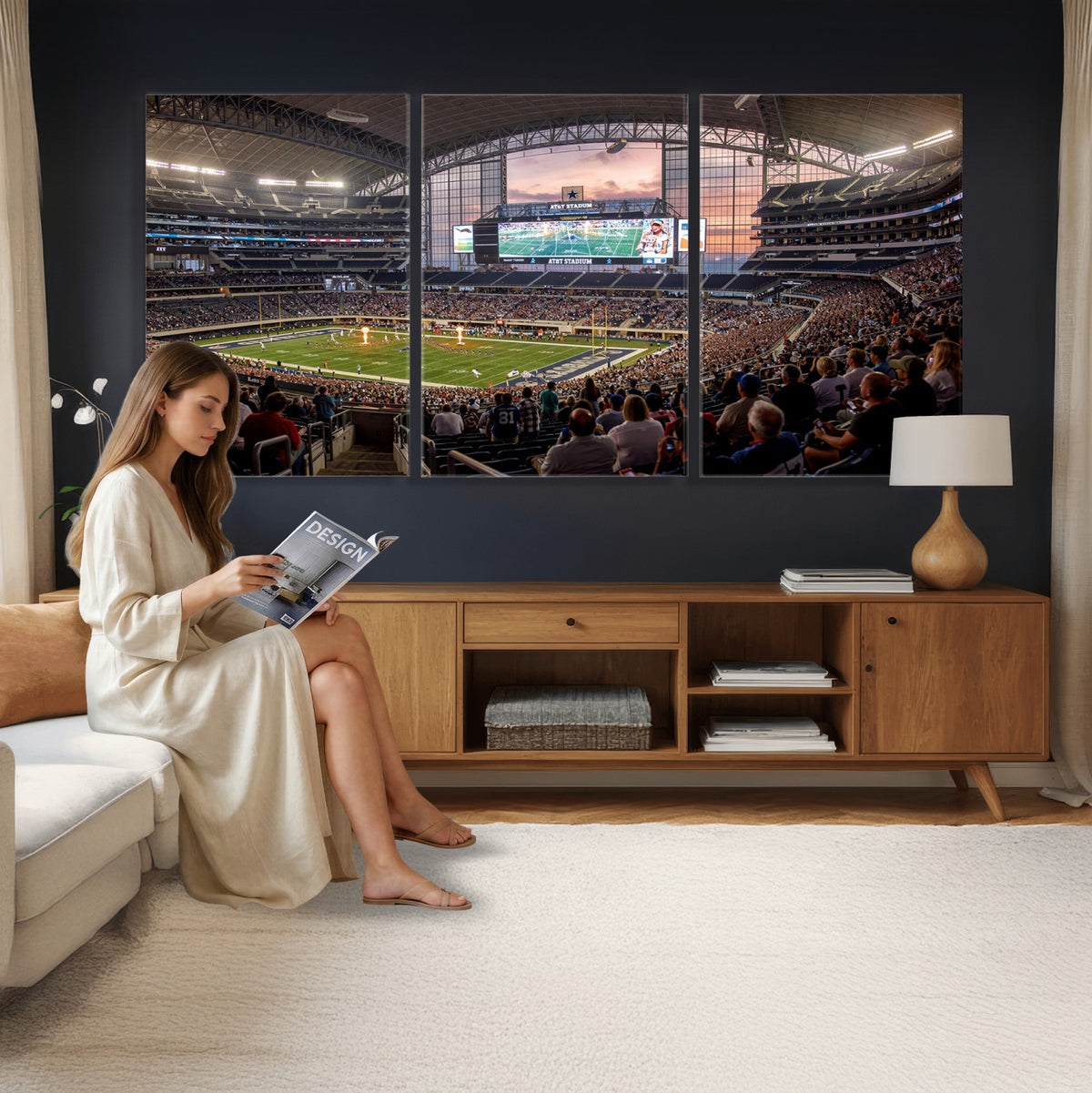 61524160-MGV-CV-36X24 - Stadium Wall Art Canvas Print