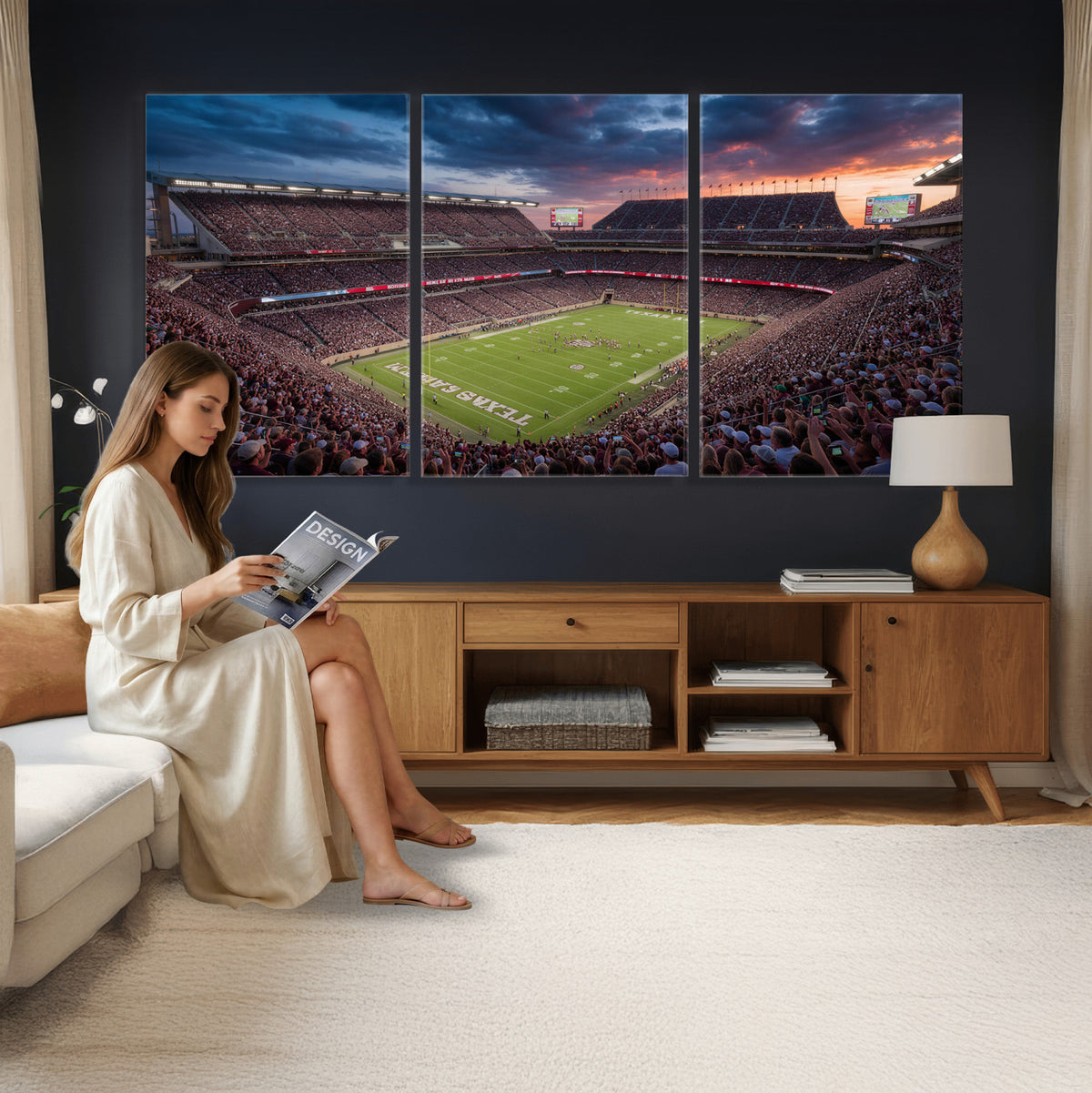 55475837-MGV-CV-36X24 - Stadium Wall Art Canvas Print