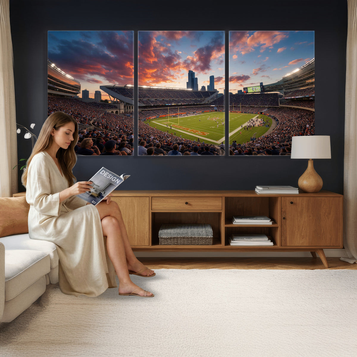 21104528-MGV-CV-36X24 - Stadium Wall Art Canvas Print