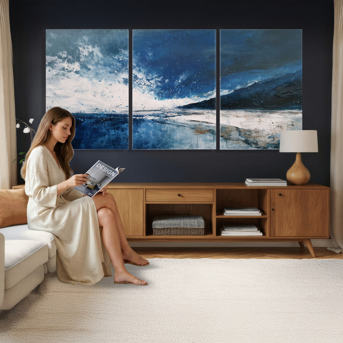 76136620SS-_Poster-30x20 - Extra Large Abstract Wall Art Canvas Print
