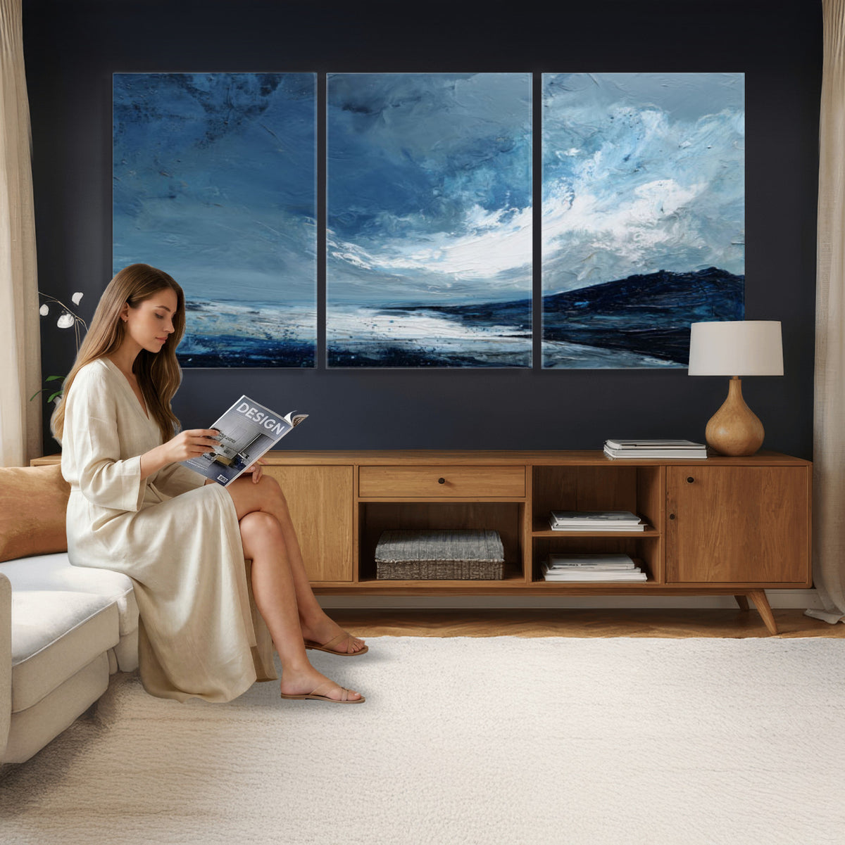 66685630-MGV-CV-36X24 - Extra Large Abstract Wall Art Canvas Print