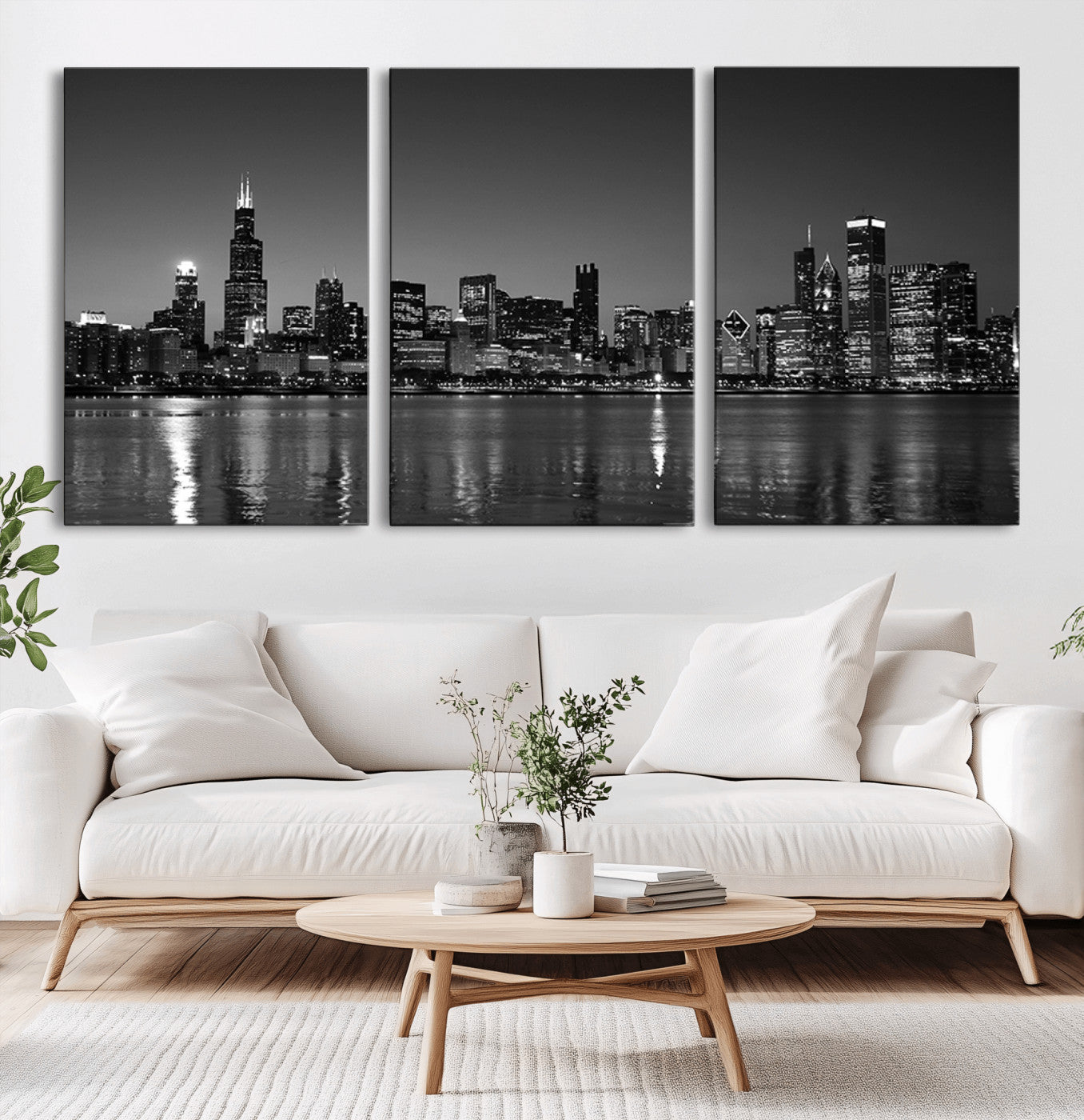 67435-MGV-CV-60X30-3P-Chicago Wall Art Canvas Print