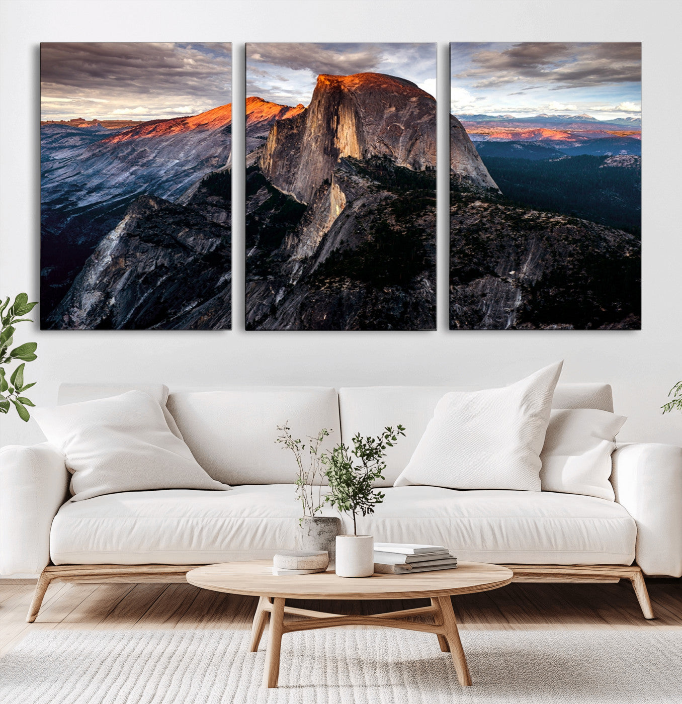 -Half Dome Yosemite Wall Art – Majestic Mountain Landscape Canvas Print, National Park Nature Photography for Living Room or Office Decor