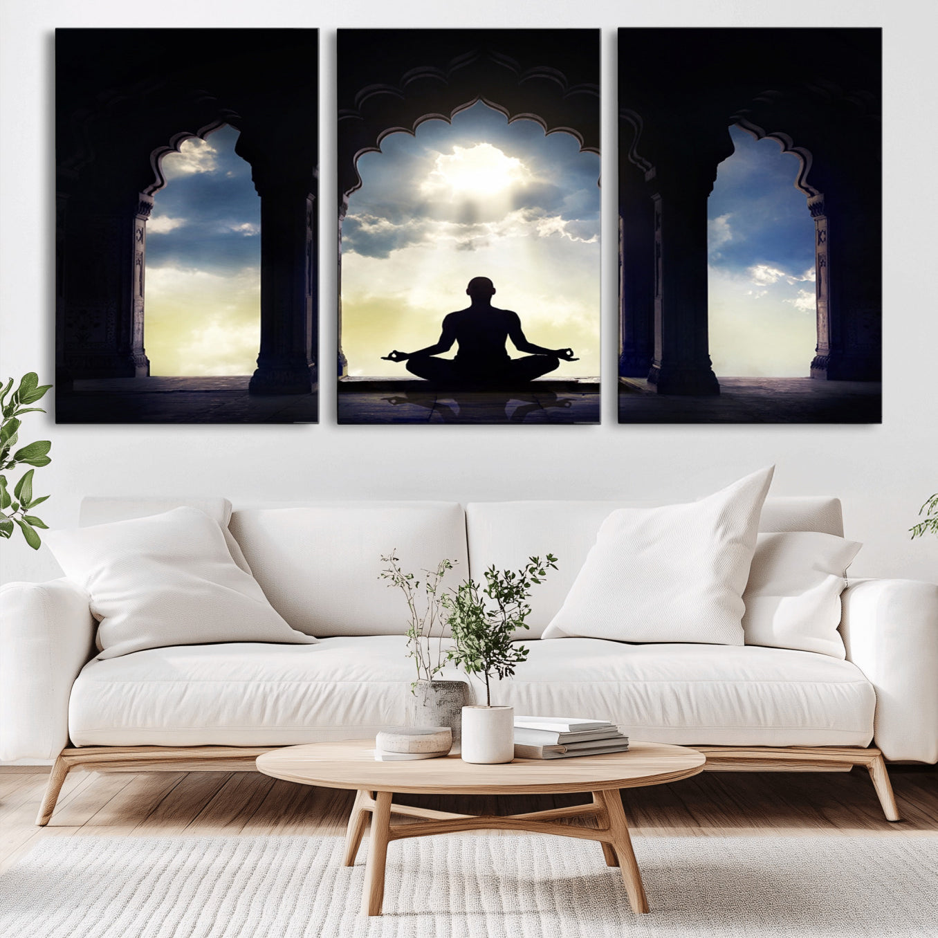 -Women and Yoga Wall Art Canvas Print