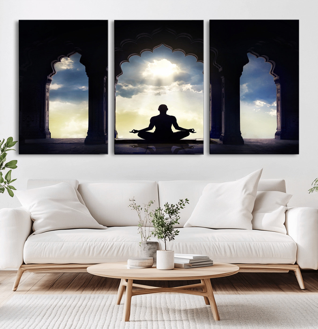 -Women and Yoga Wall Art Canvas Print