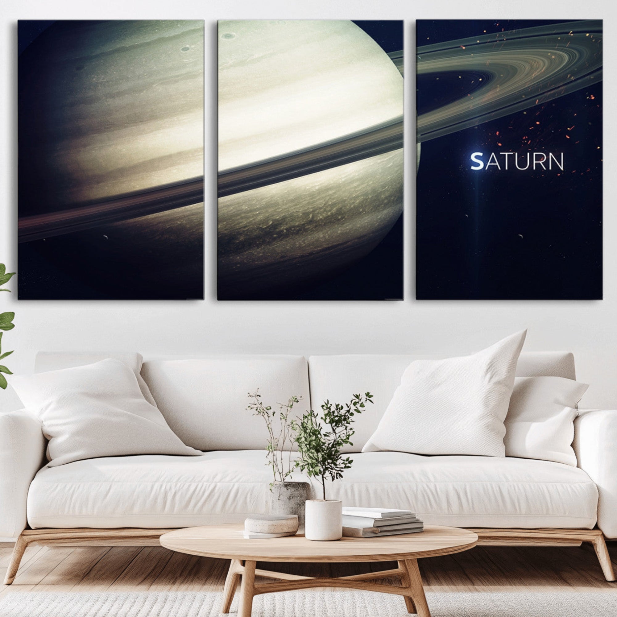 53060-MGV-CV-36X24-Framed Saturn Wall Art Canvas Print