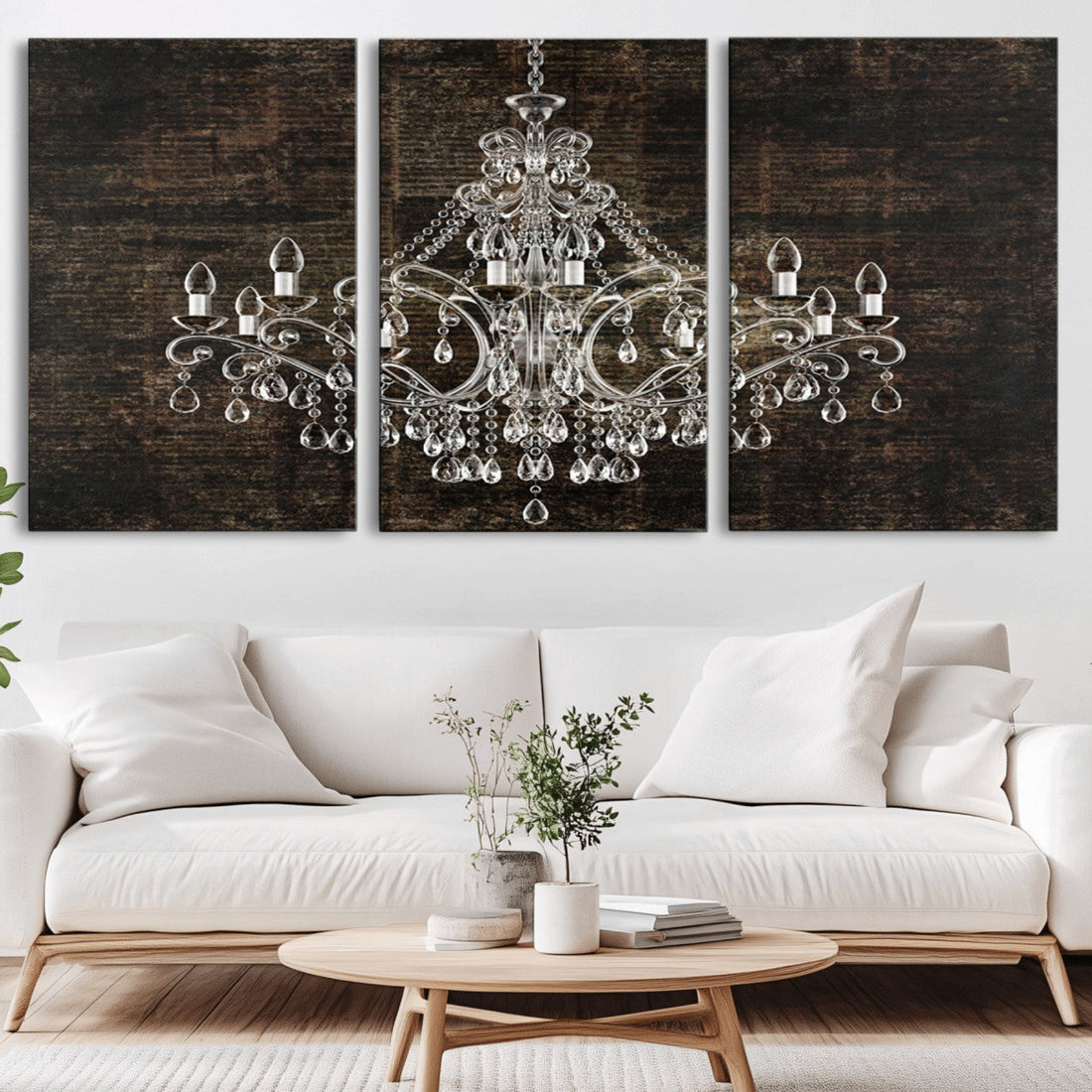 Rustic Chandelier Canvas Print