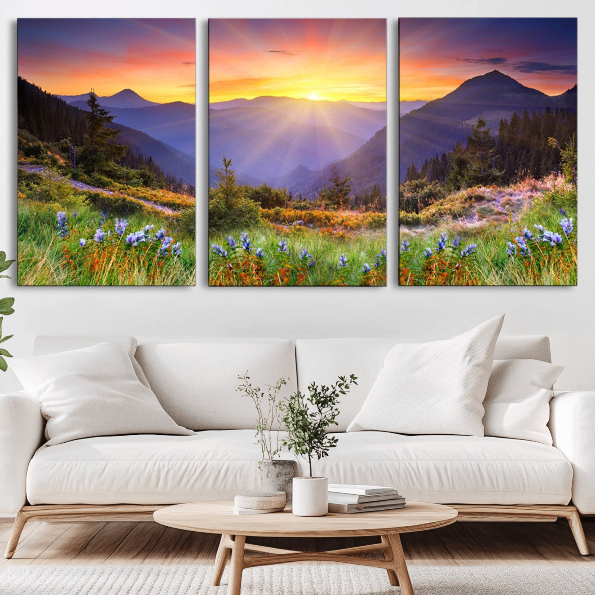 46010-MGV-CV-36X24-Mountain and Spring Wall Art Canvas Print
