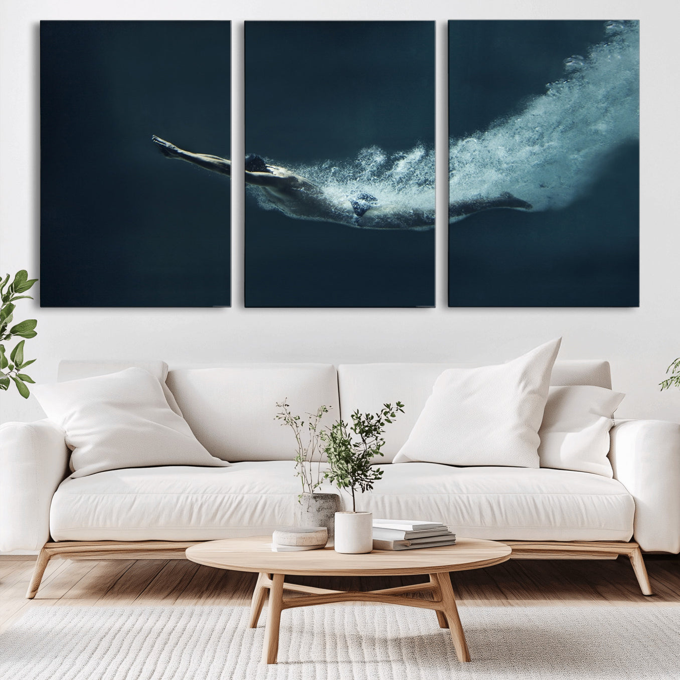 48463-MGV-CV-36X24-Swimmer Wall Art Canvas Print