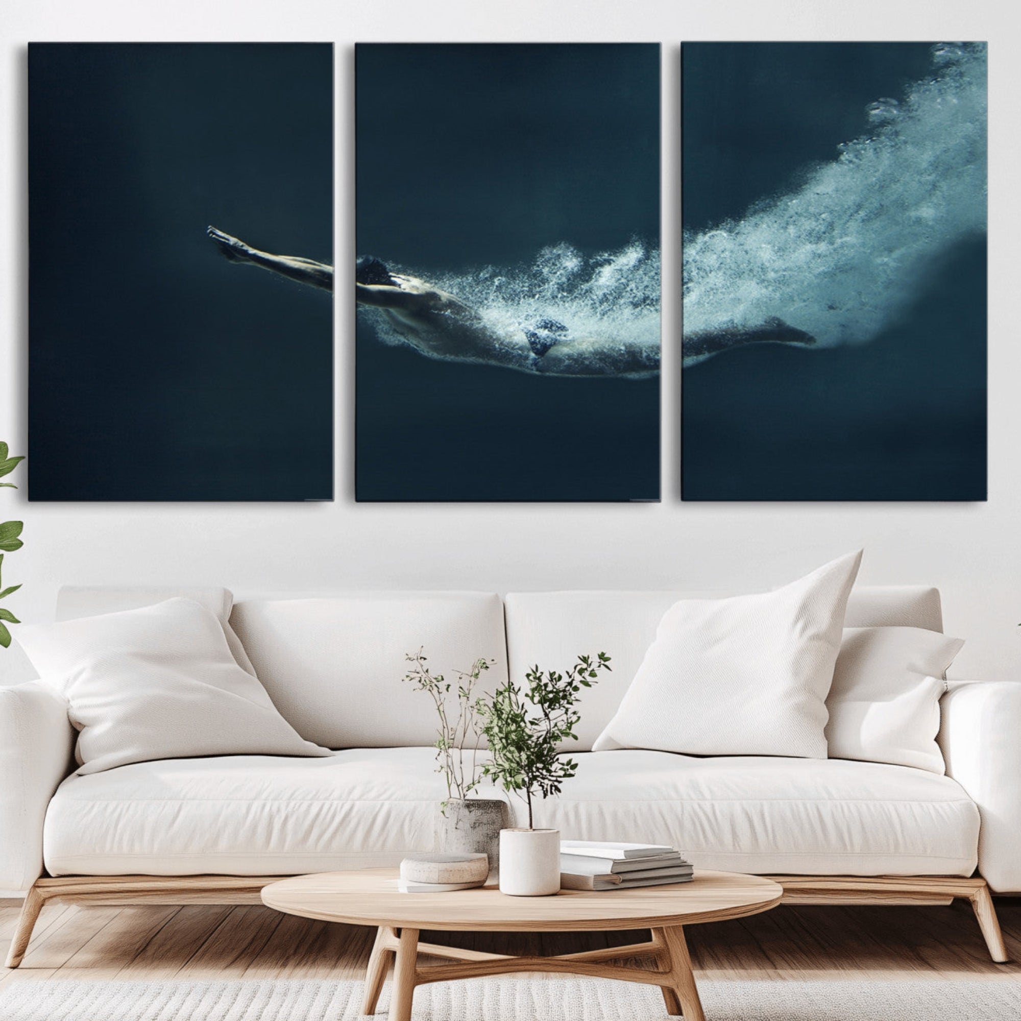48463-MGV-CV-36X24-Swimmer Wall Art Canvas Print