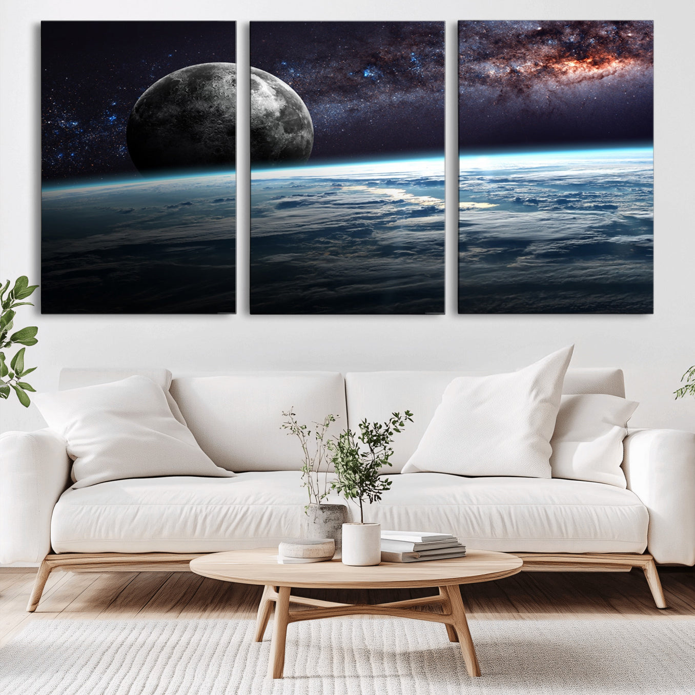 -Space and Planet Canvas Print