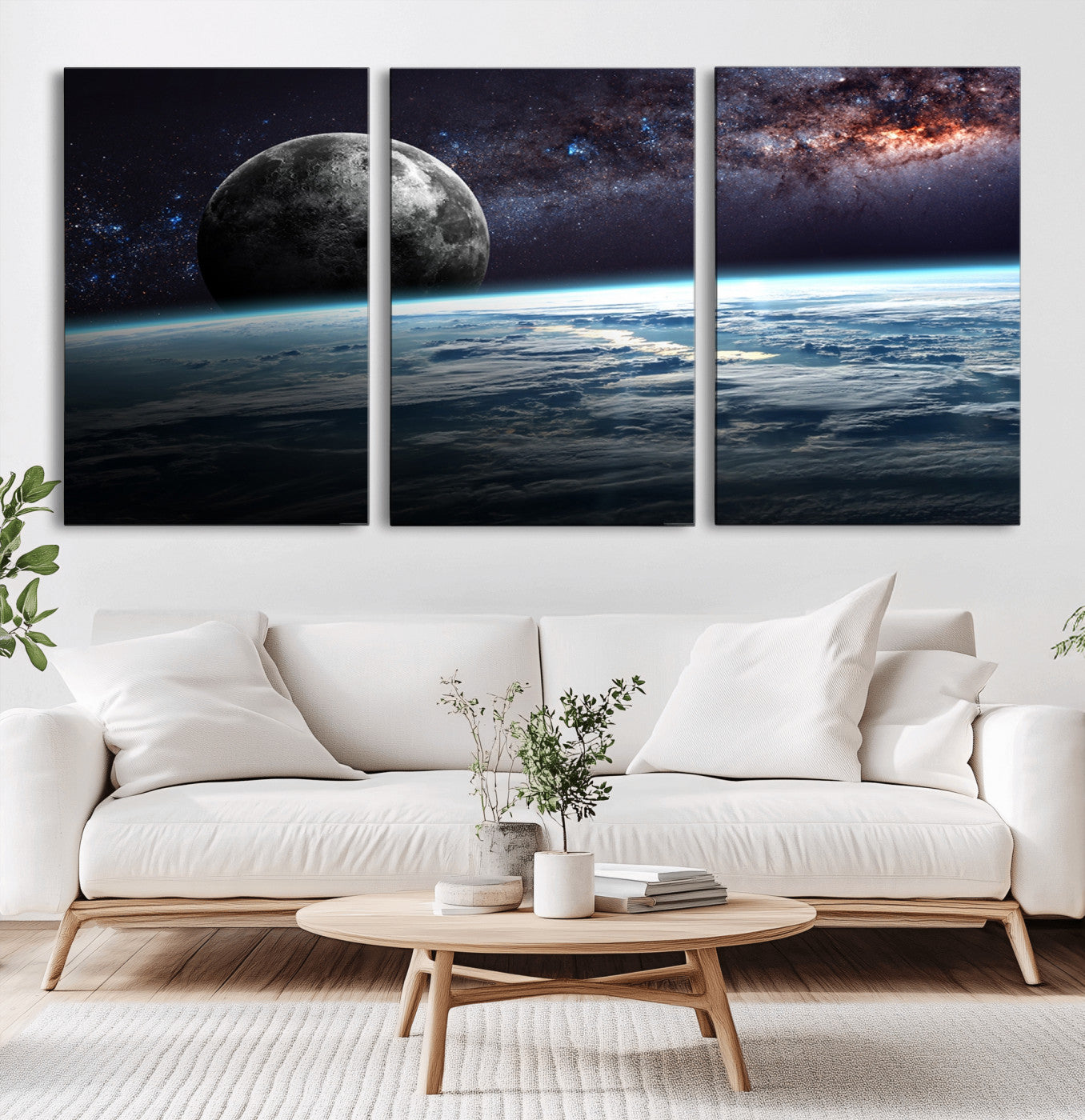 -Space and Planet Canvas Print