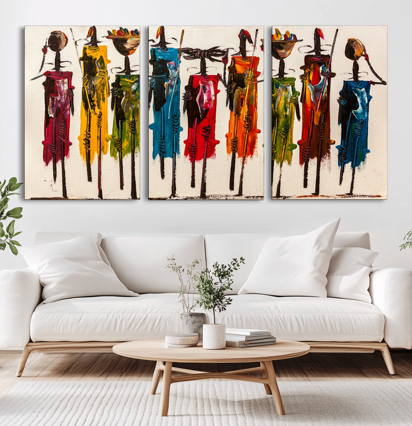 91926-MGV-CV-36X24-Abstract African Women Wall Art Canvas Print