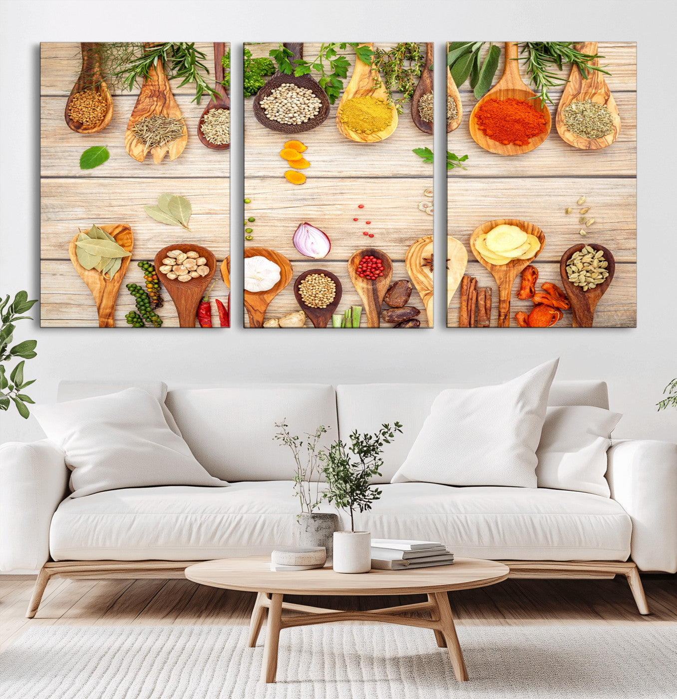 -Kitchen Spice on the Table Wall Art, Kitchen Spice Wall Art Canvas Print