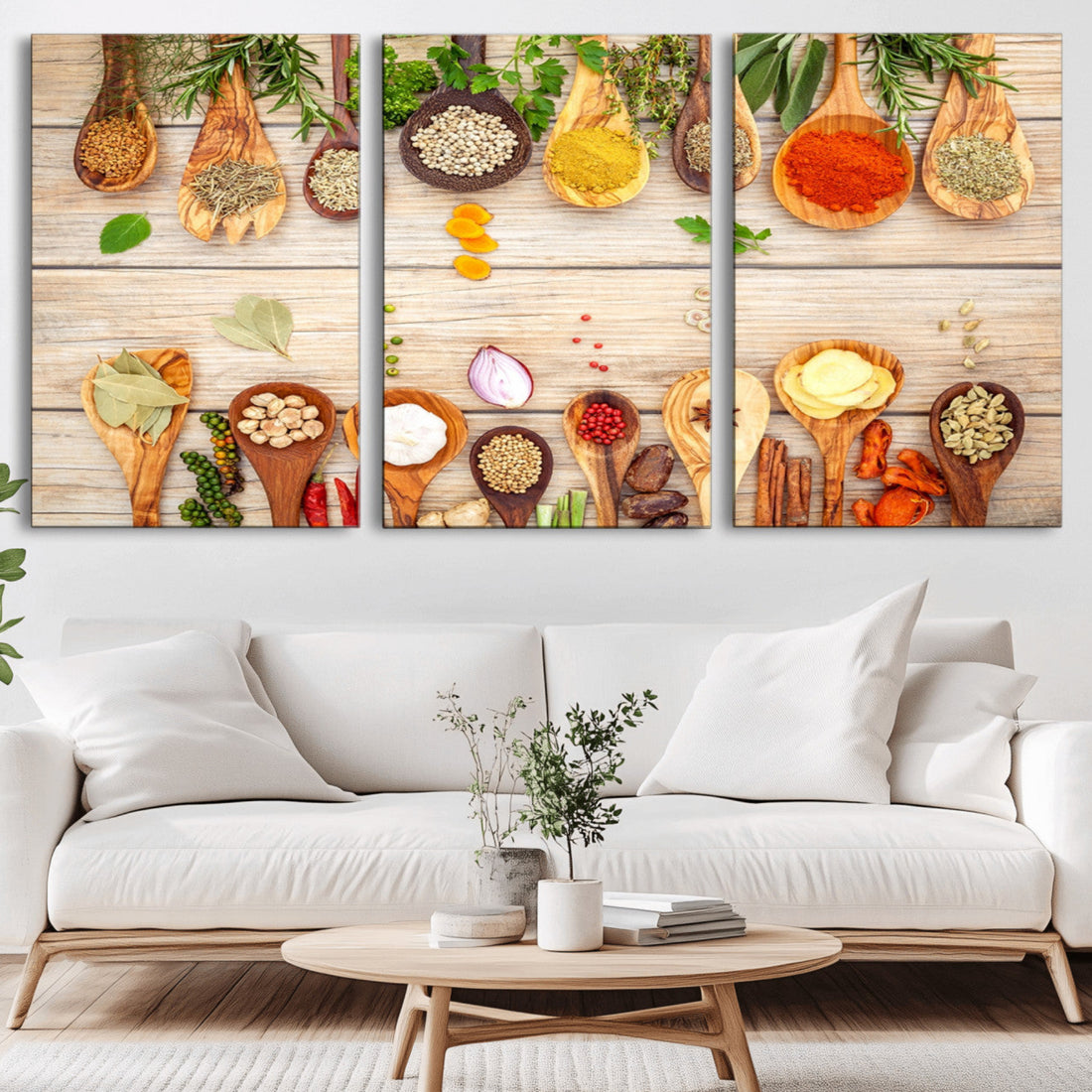 Kitchen Spice on the Table Wall Art, Kitchen Spice Wall Art Canvas Print