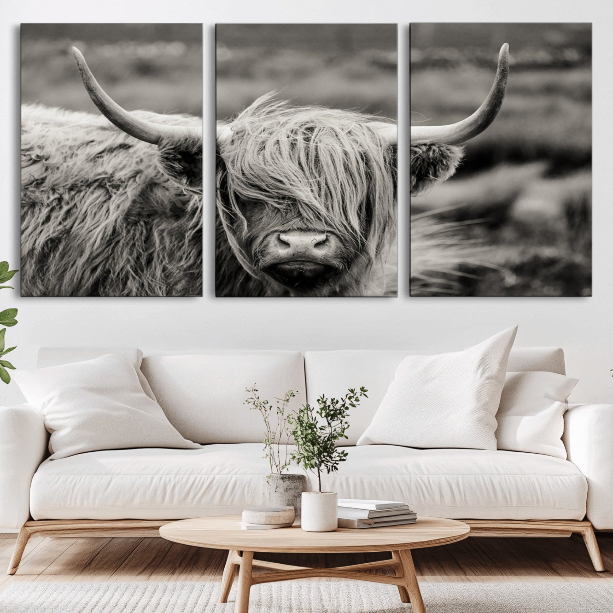 67365-MGV-CV-36X24-Cow Focus Canvas Wall Art Print