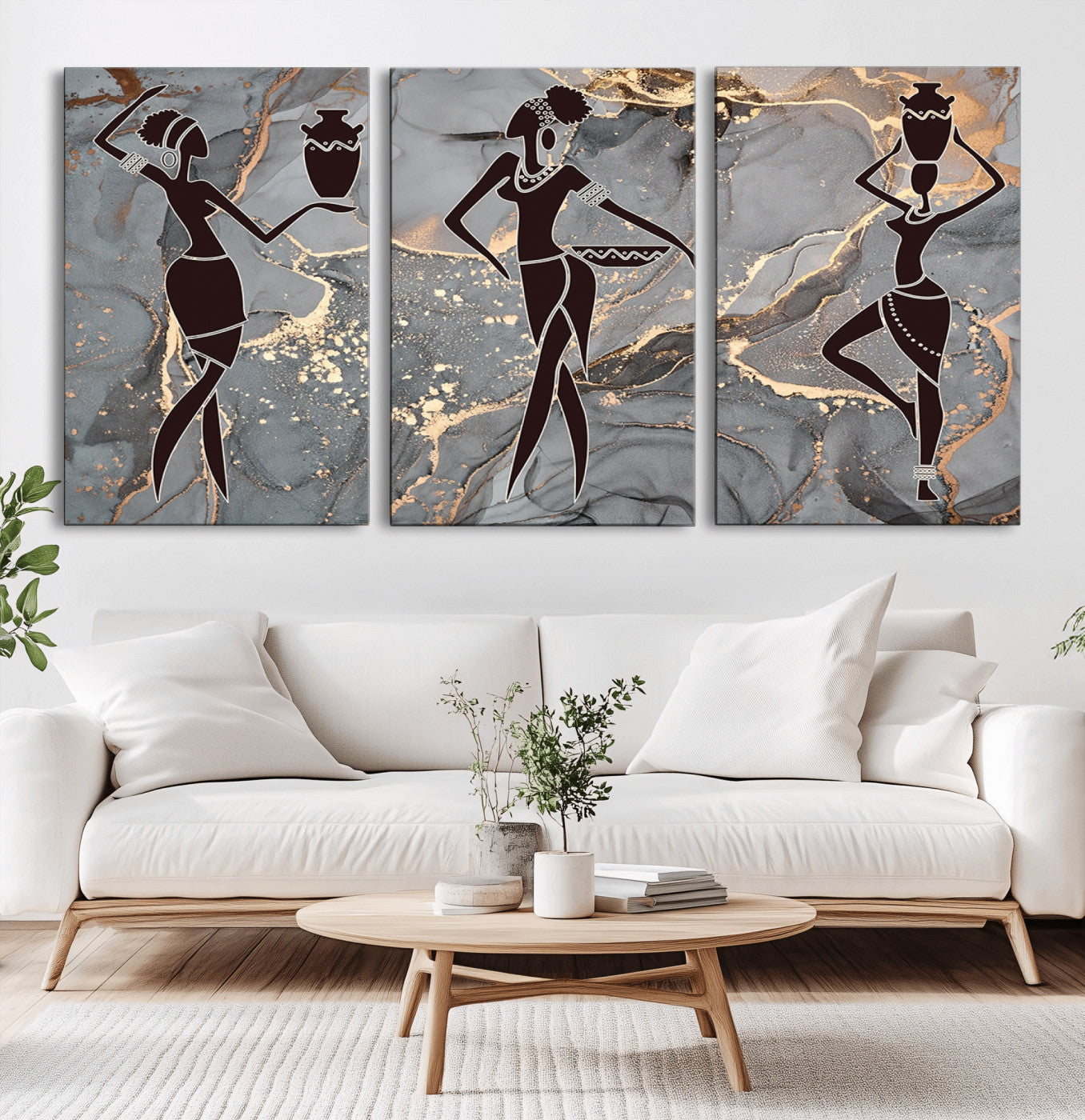 25097-MGV-CV-36X24-Abstract African Womens Art Canvas Print