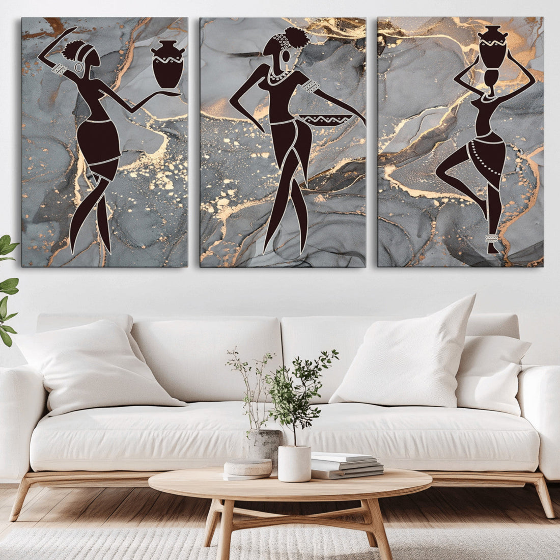Abstract African Women's Art Canvas Print