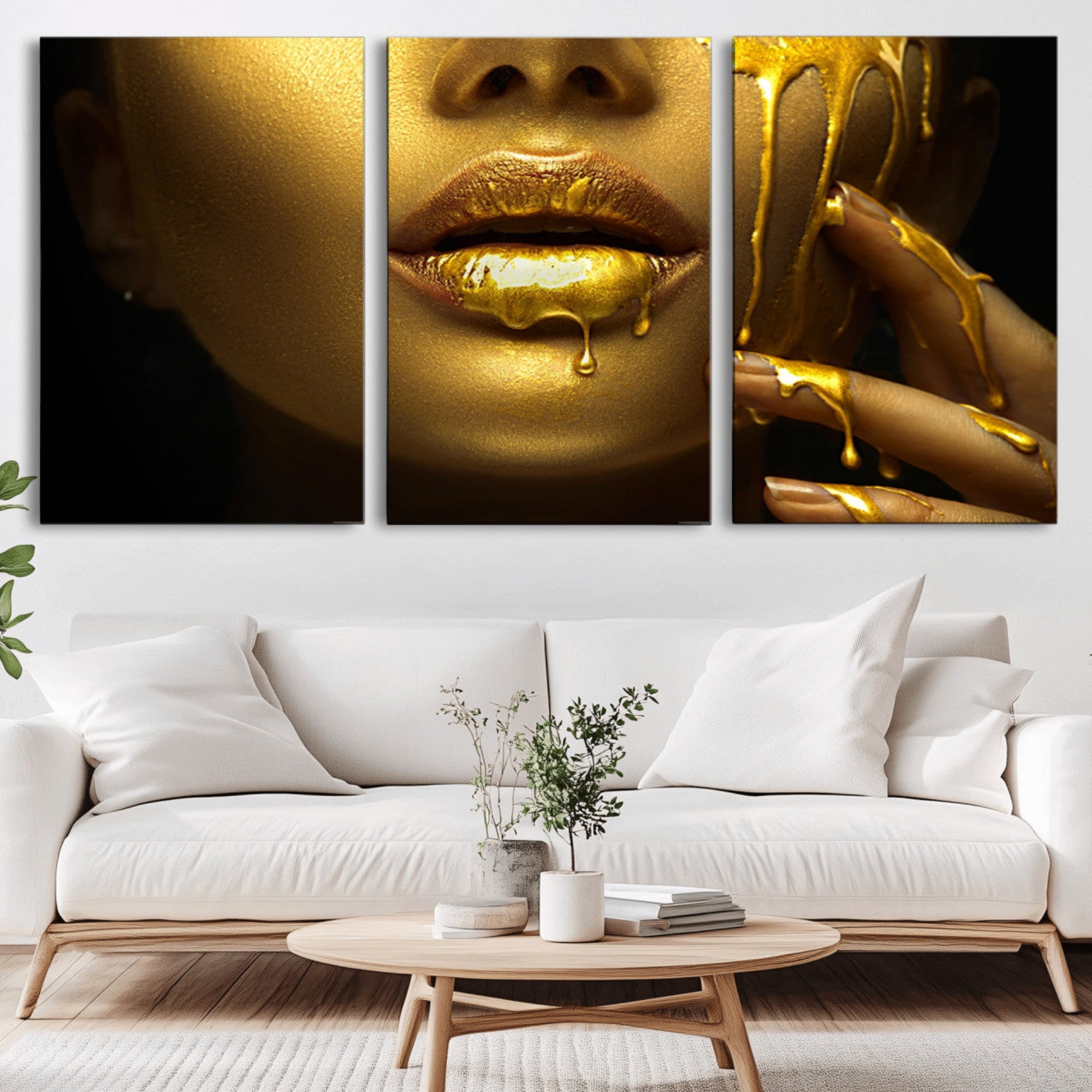 24252-MGV-CV-36X24-Gold and Women Wall Art Canvas Print