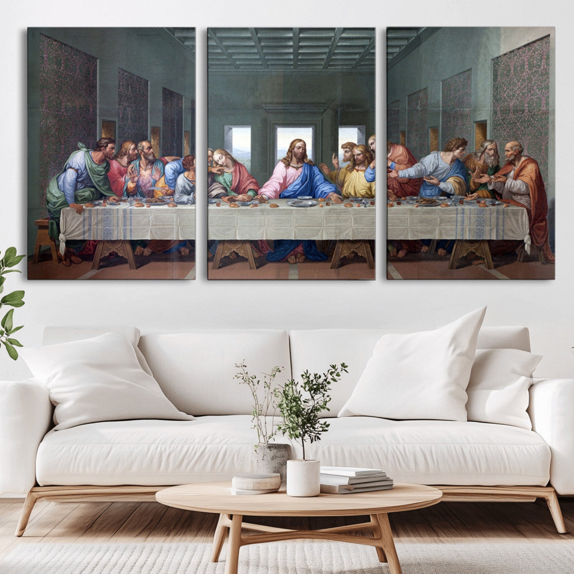 30401-MGV-CV-36X24-The Last Supper Multi Panel Canvas Wall Art