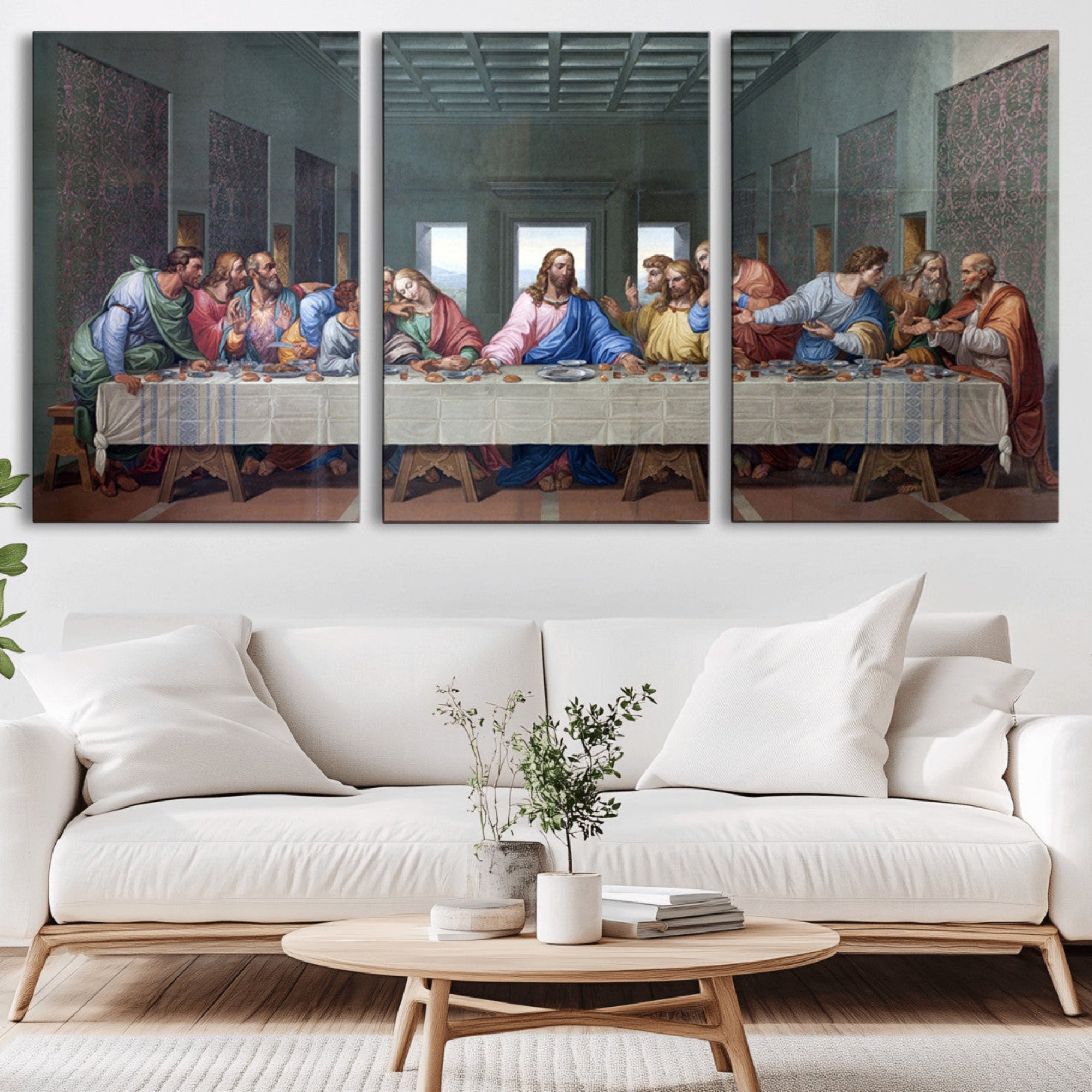 30401-MGV-CV-36X24-The Last Supper Multi Panel Canvas Wall Art