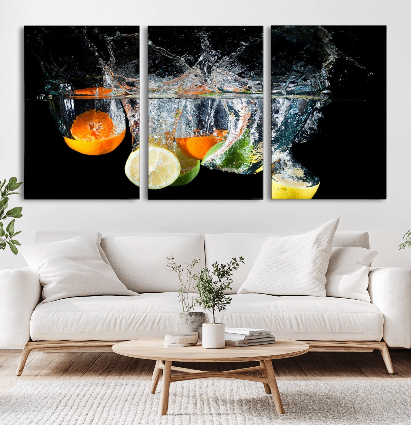 -Kitchen Wall Art, Kitchen Fruits Art Canvas Print