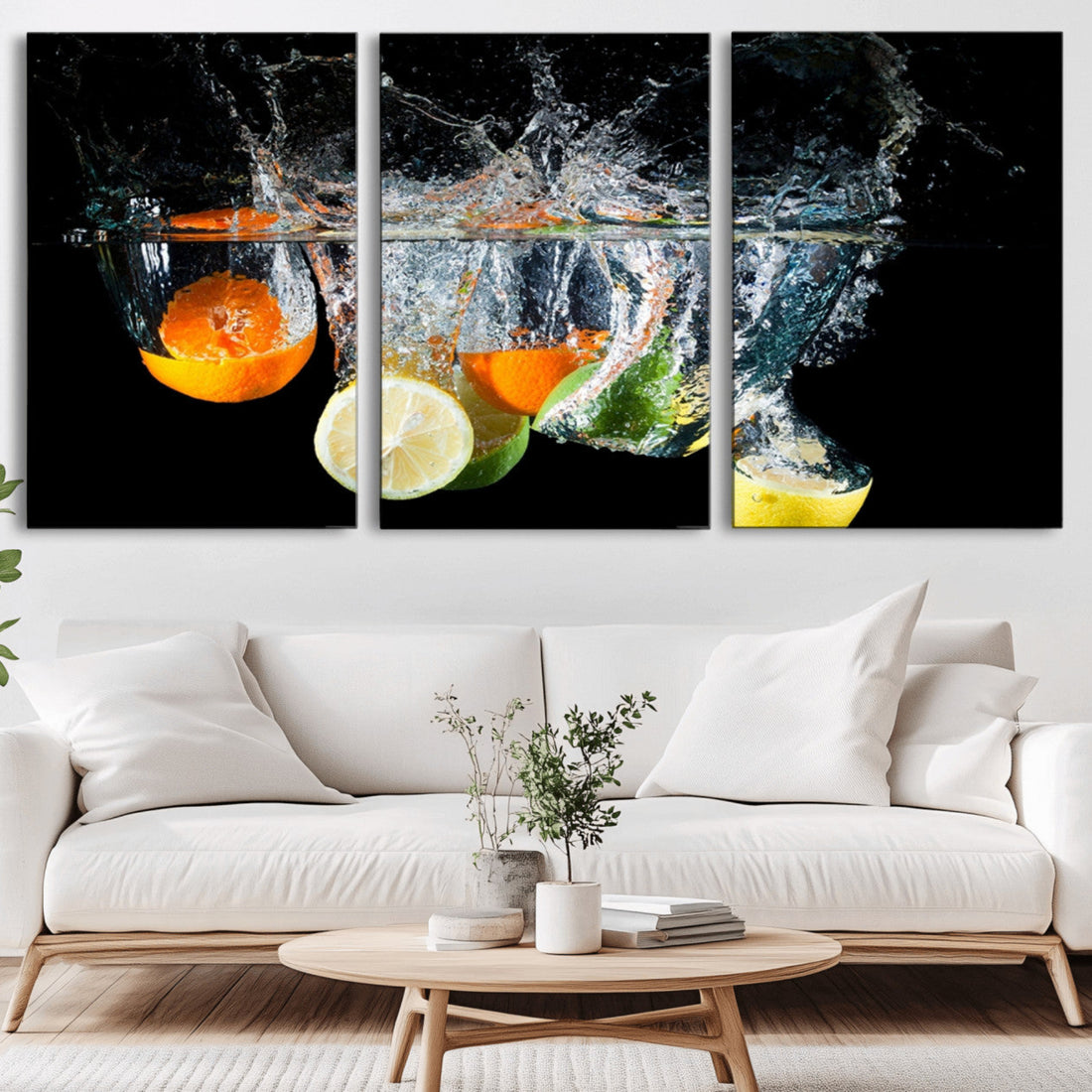 Kitchen Wall Art, Kitchen Fruits Art Canvas Print