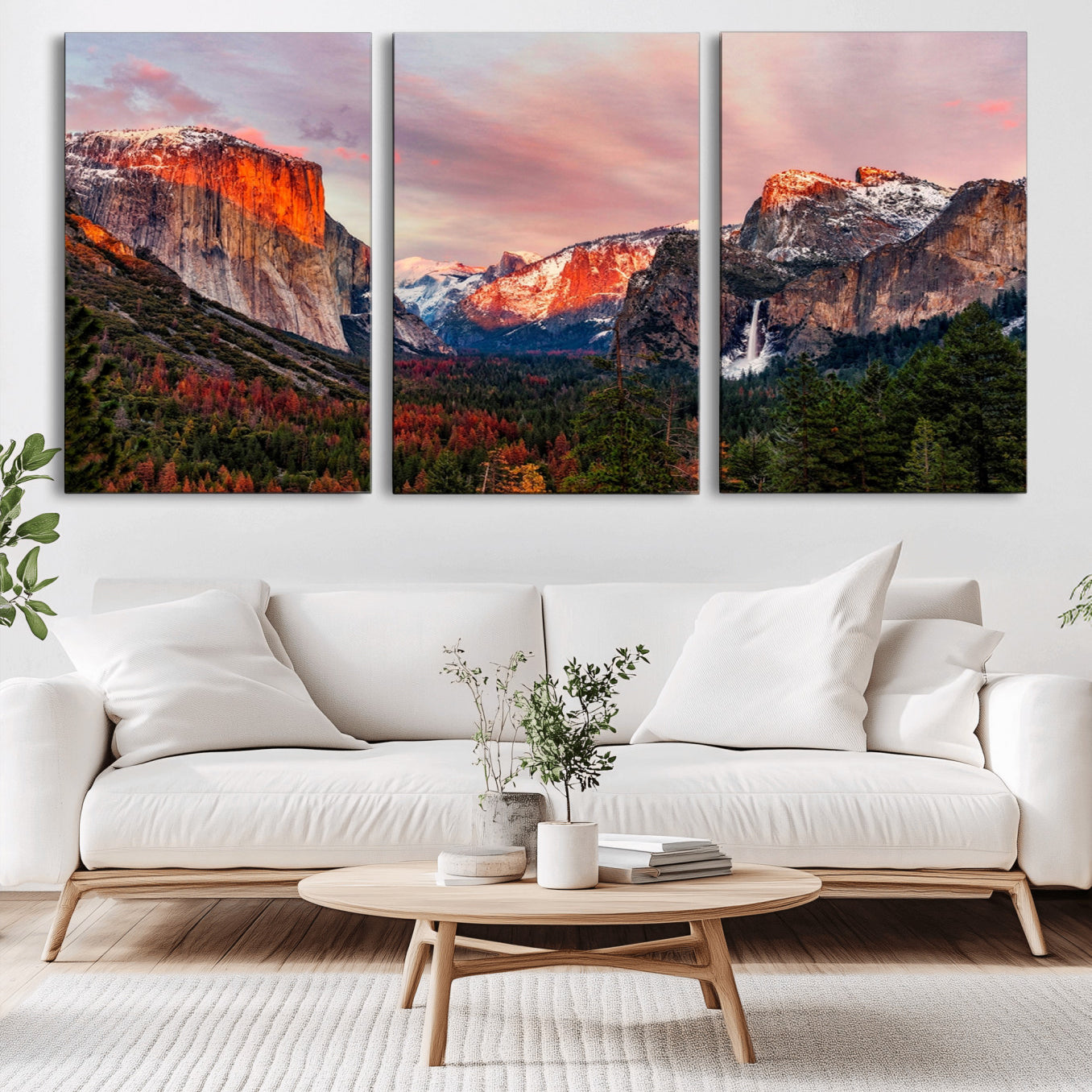 -Yosemite Half Dome Wall Art Canvas Print El Capitan