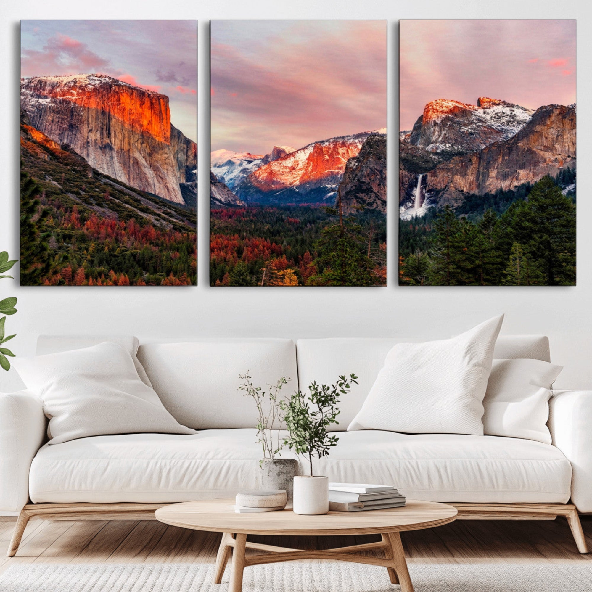 92086-MGV-CV-36X24-Yosemite Half Dome Wall Art Canvas Print El Capitan