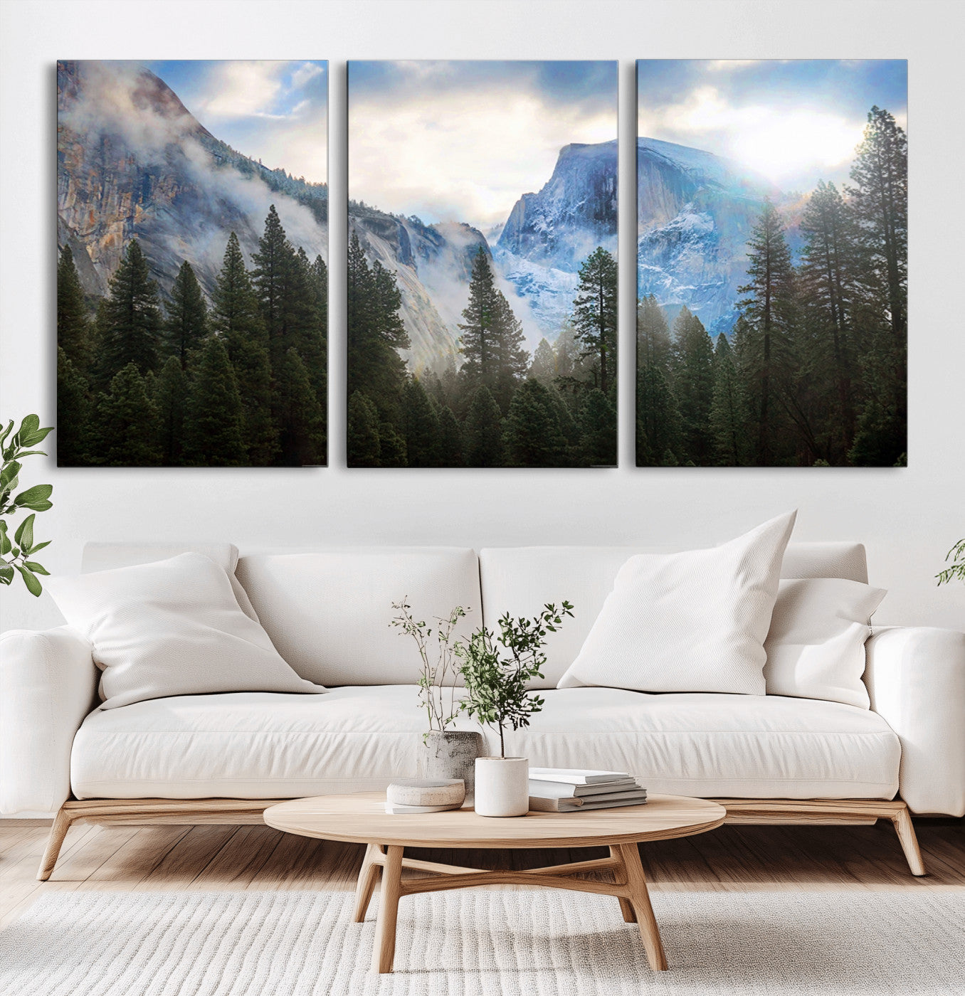 -Half Dome Yosemite Calinia Wall Art Canvas Print El Capitan