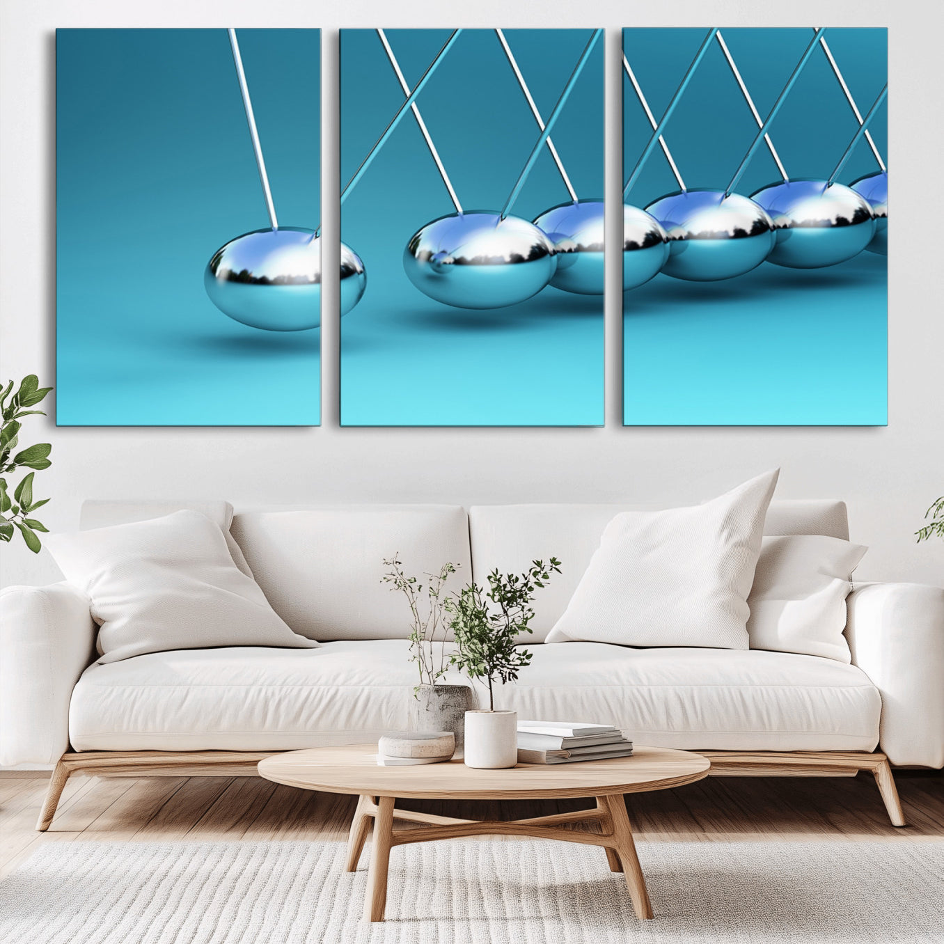 -Wall Art Newton's Cradle Canvas Print, Framed Newton Cradle Canvas Print