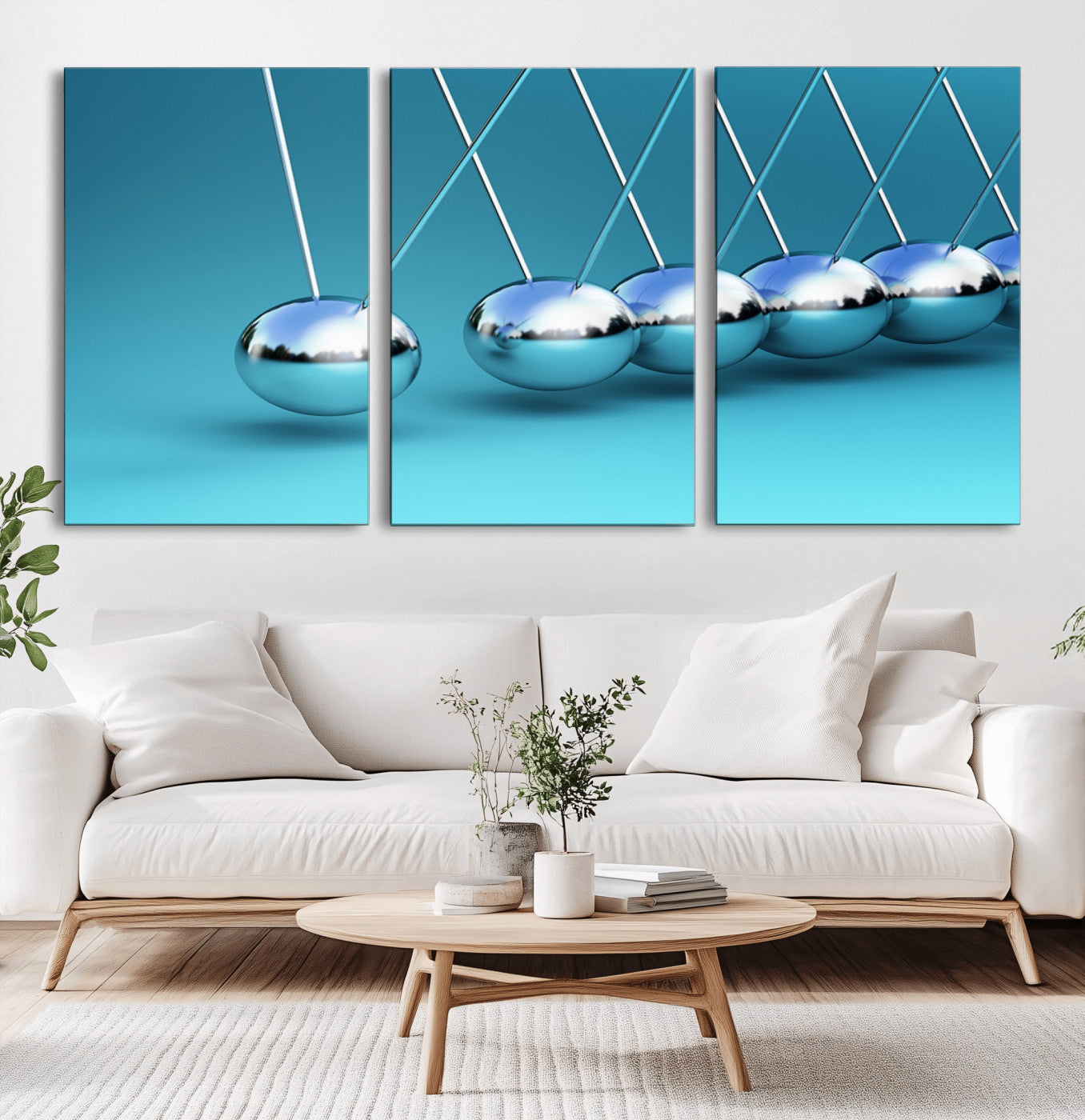 -Wall Art Newton's Cradle Canvas Print, Framed Newton Cradle Canvas Print