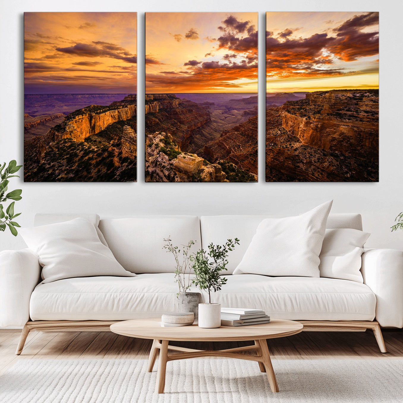 -Mesmerizing Sunset from Grand Canyon Nal Park Wall Art, Grand Canyon Canvas Print