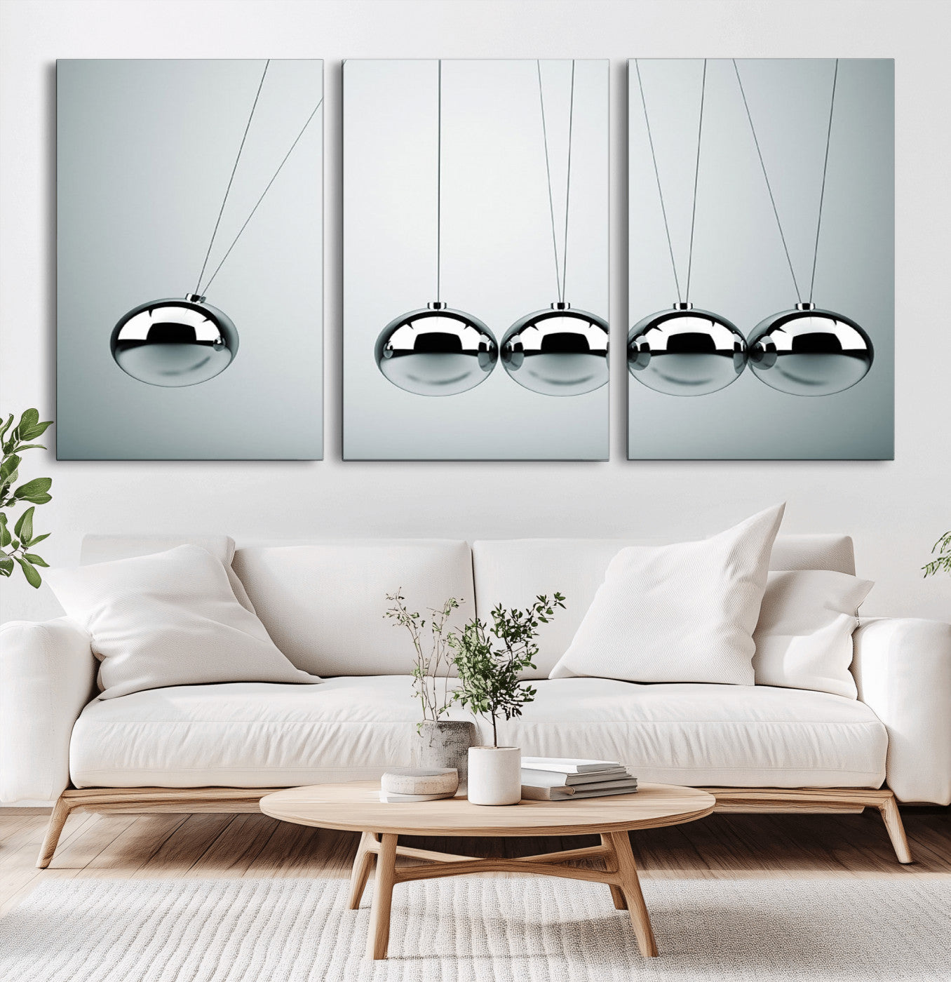 -Newton's Cradle Wall Art Canvas Print, Framed Newton Cradle Wall Art