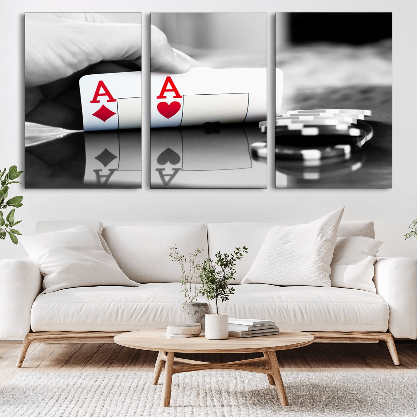 -Aces Poker Art Poker Game Wall Art Canvas Print